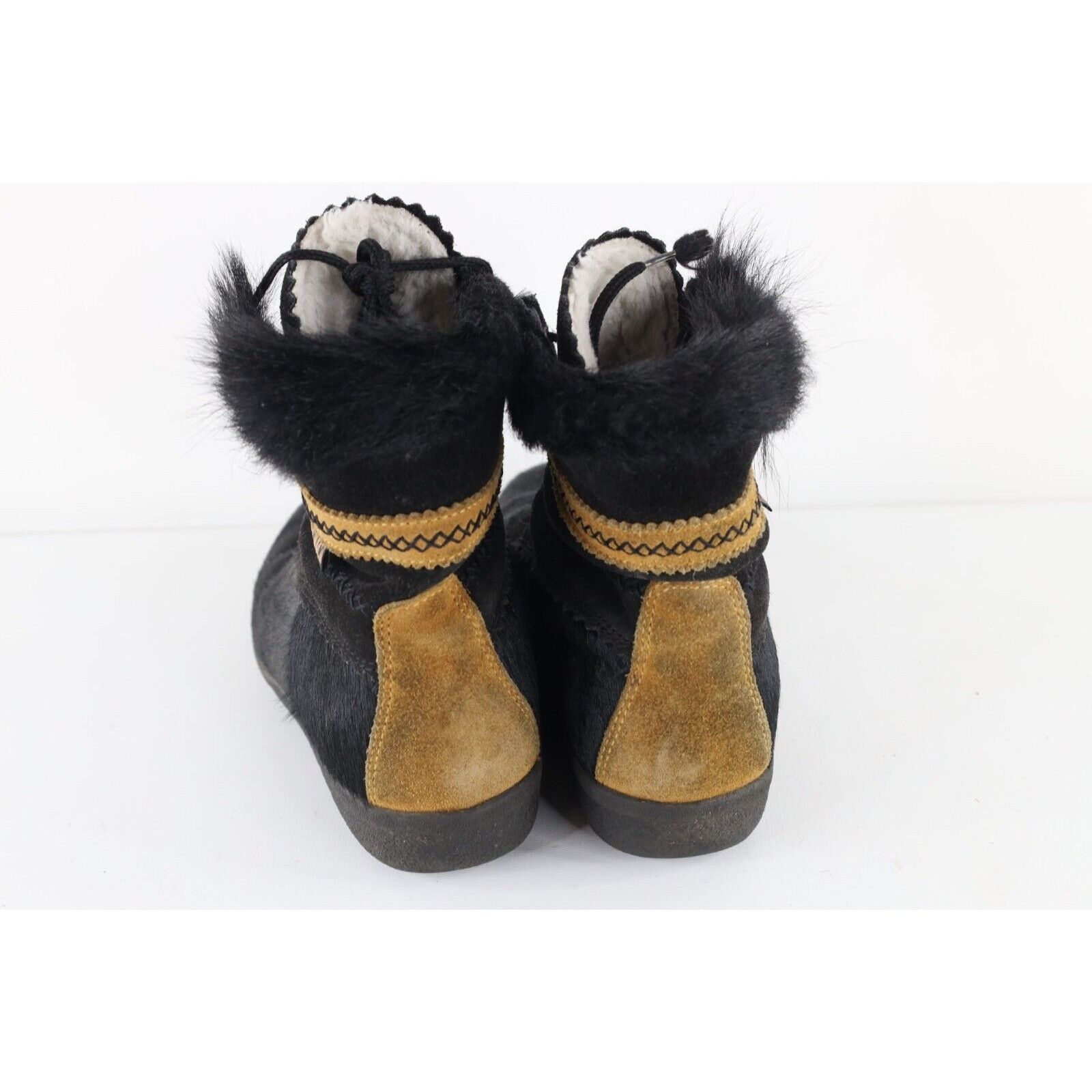 Vintage Vintage 90s Streetwear Fur Suede Leather Moccasin Boots Size US 8 / IT 38 - 6 Thumbnail