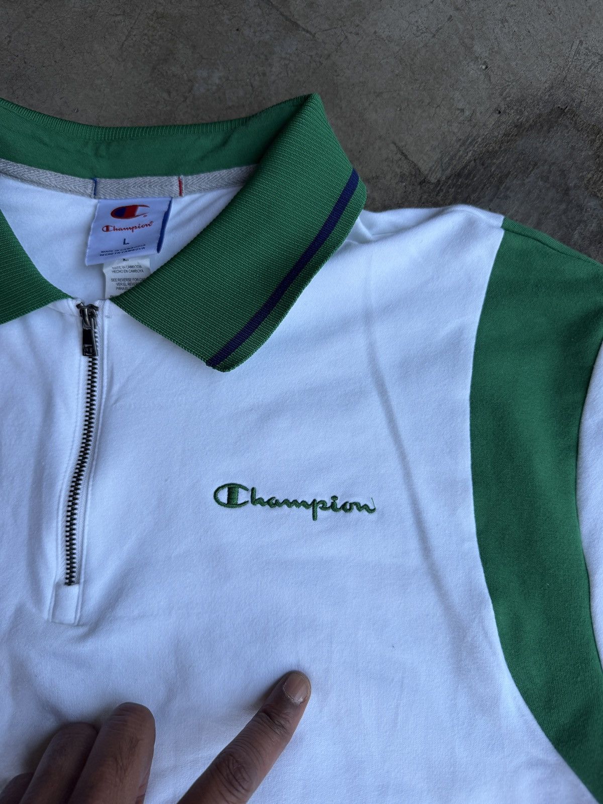Champion Champion Quarter Zip Polo Size US L / EU 52-54 / 3 - 3 Thumbnail