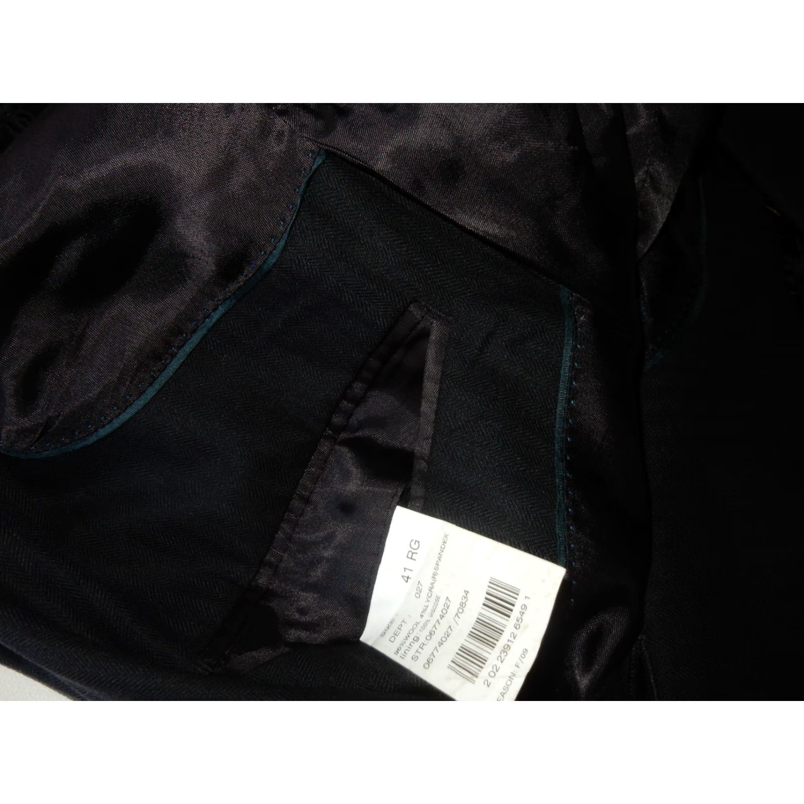Brooks Brothers Brooks Brothers Men's Blazer Jacket Sport Coat Wool Size 41R Black 2 Button 1 Vent Mens Size 42R - 6 Thumbnail