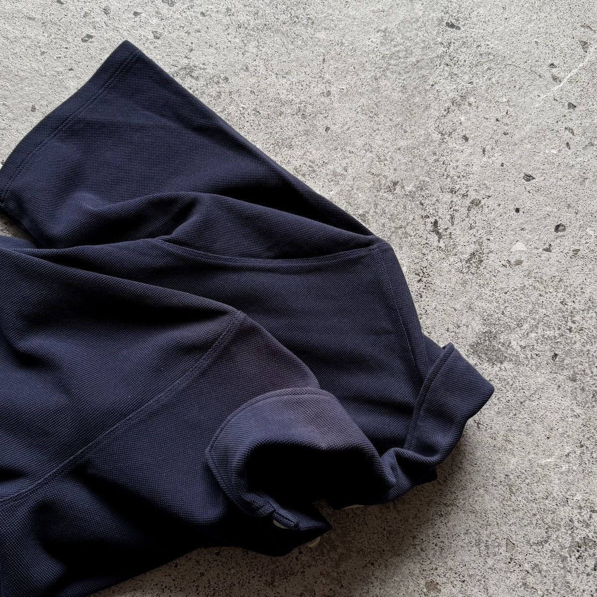 Maison Kitsune Maison Kitsune Mens Navy Fox Logo Patch Cotton Polo Shirt Size US XS / EU 42 / 0 - 5 Thumbnail