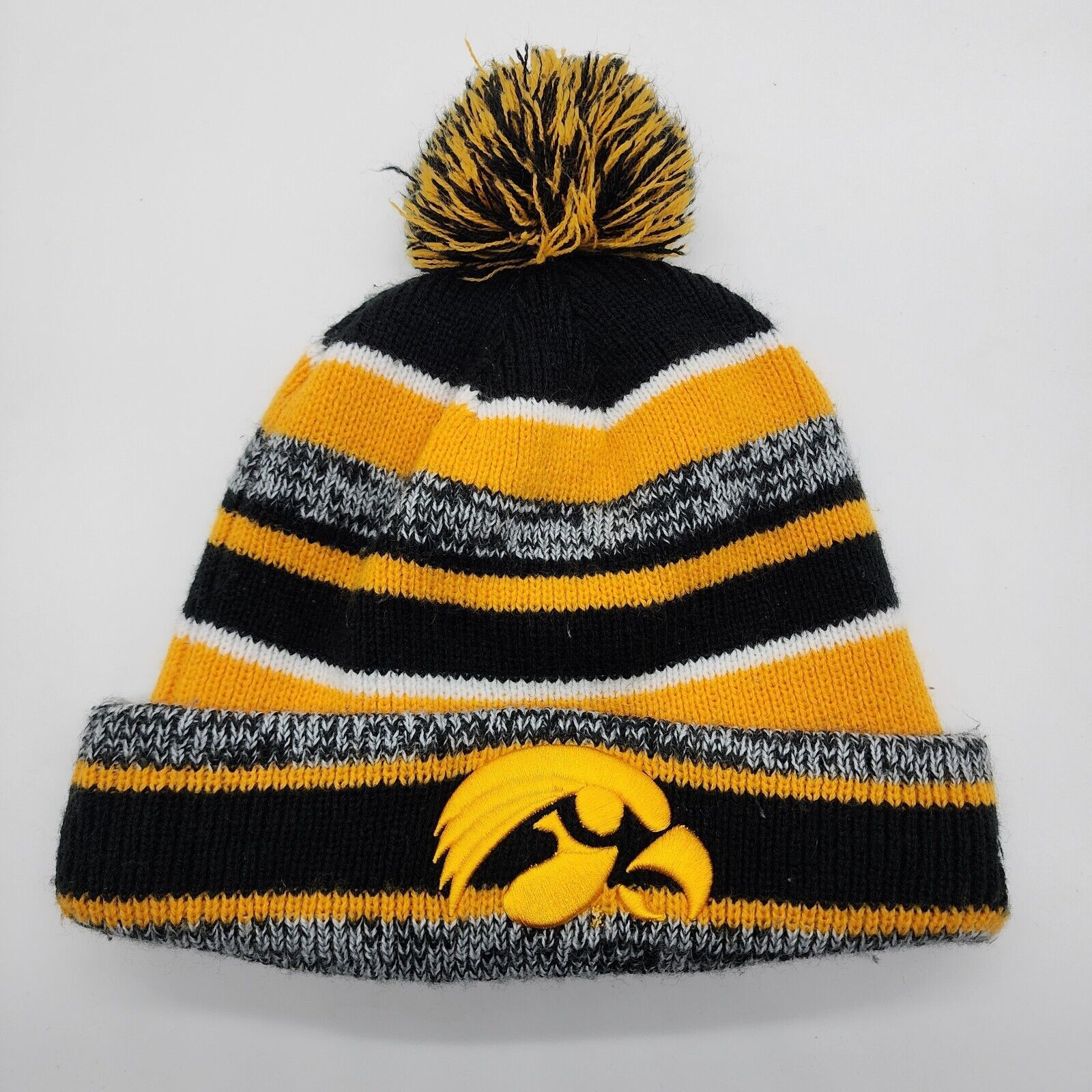 New Era Iowa Hawkeyes NCAA New Era Gray & Gold Pom. Fleeced Lined Size ONE SIZE - 1 Thumbnail