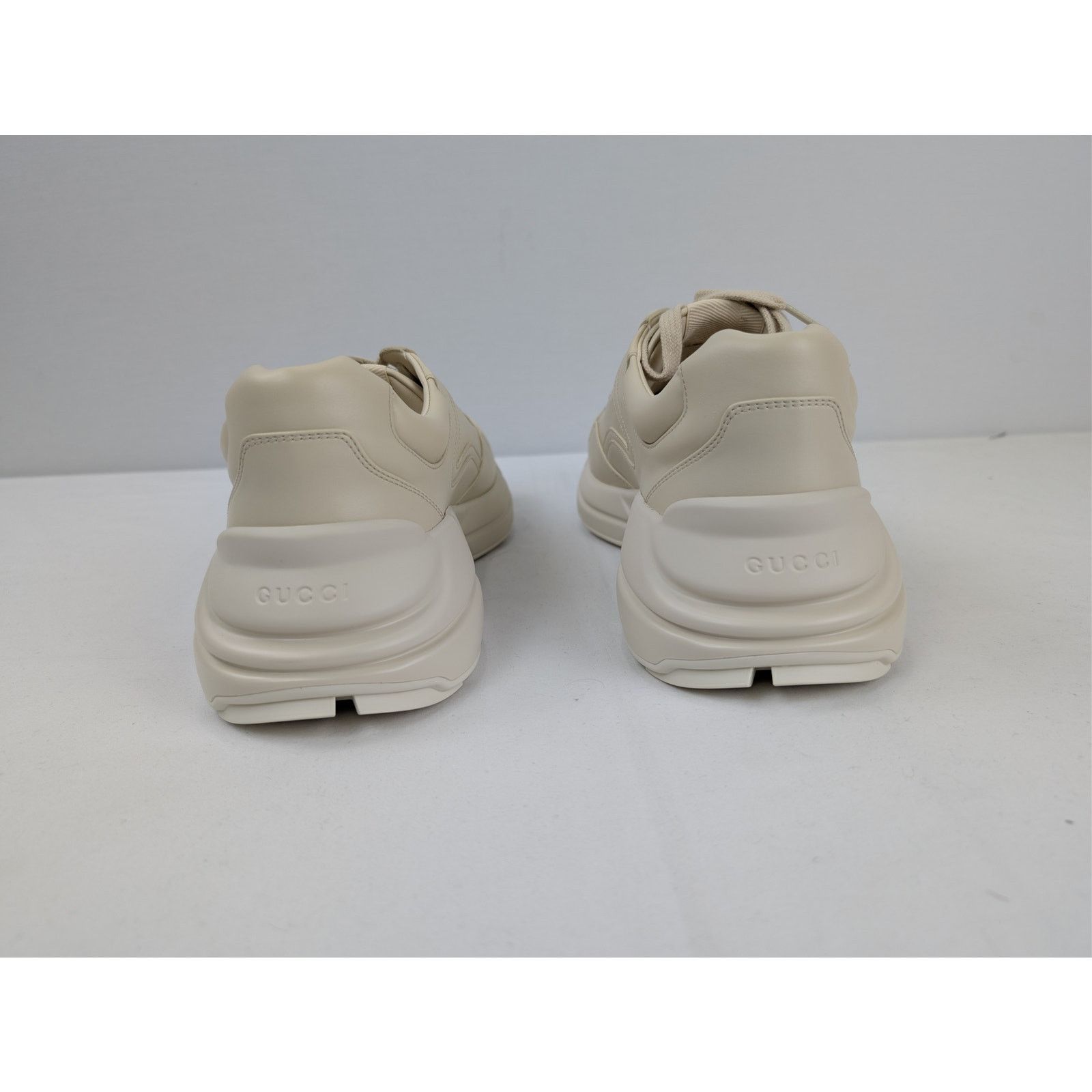 Gucci o1rshd1 Gucci logo print Rhyton leather sneakers in ivory Size US 10.5 / EU 43-44 - 10 Thumbnail