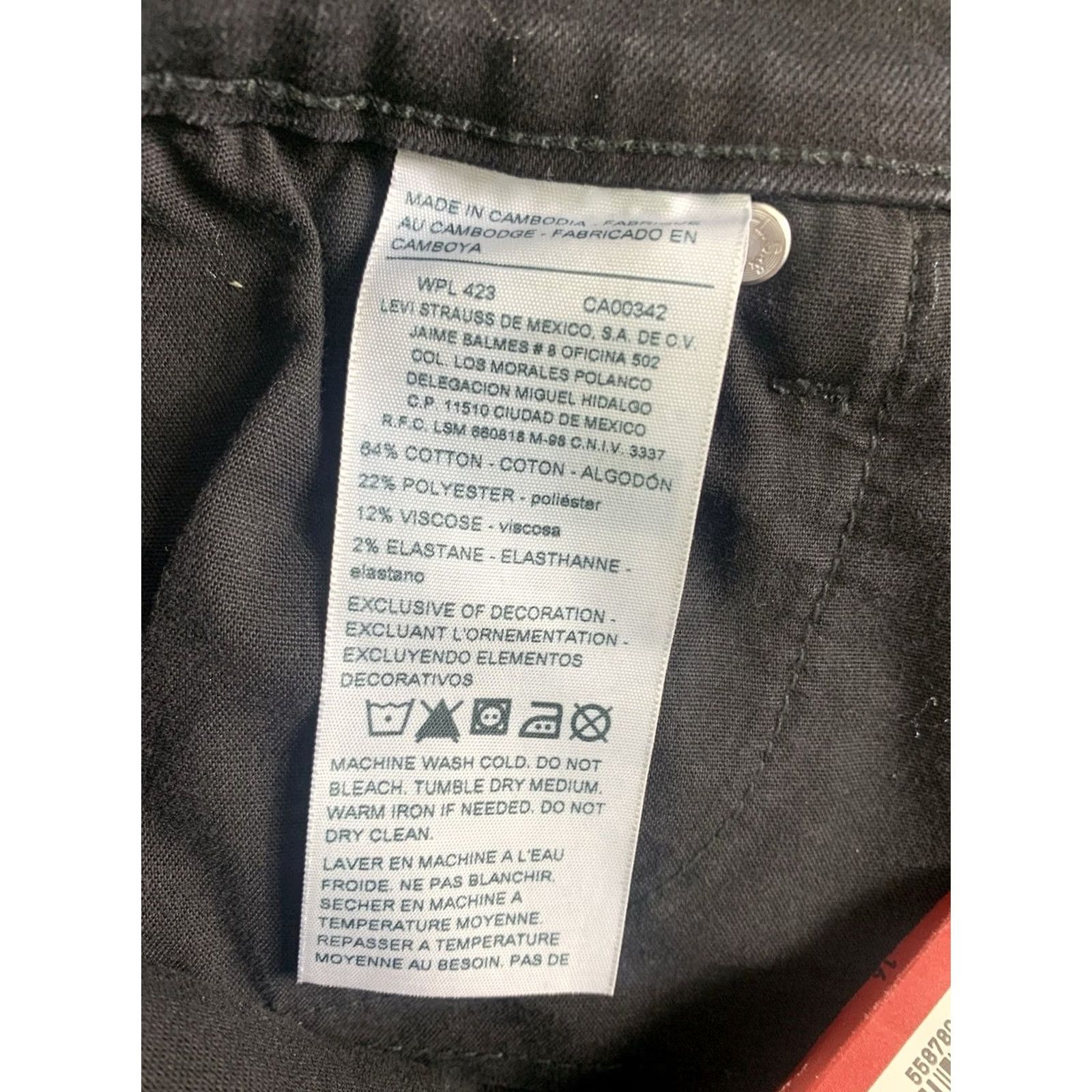 Levi's Levi's Women's Black High-Rise Straight Ankle Jeans Pants 16 Plus 32x25 NWT Size 38" / US 16 / IT 52 - 8 Thumbnail
