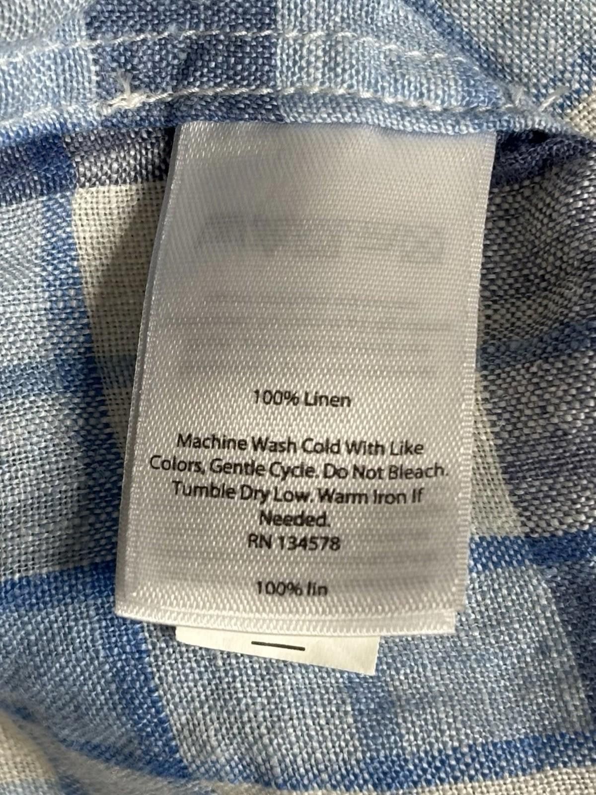 Vineyard Vines Vineyard Vines Shirt Mens Medium Linen Classic Murray Plaid Size US M / EU 48-50 / 2 - 9 Thumbnail
