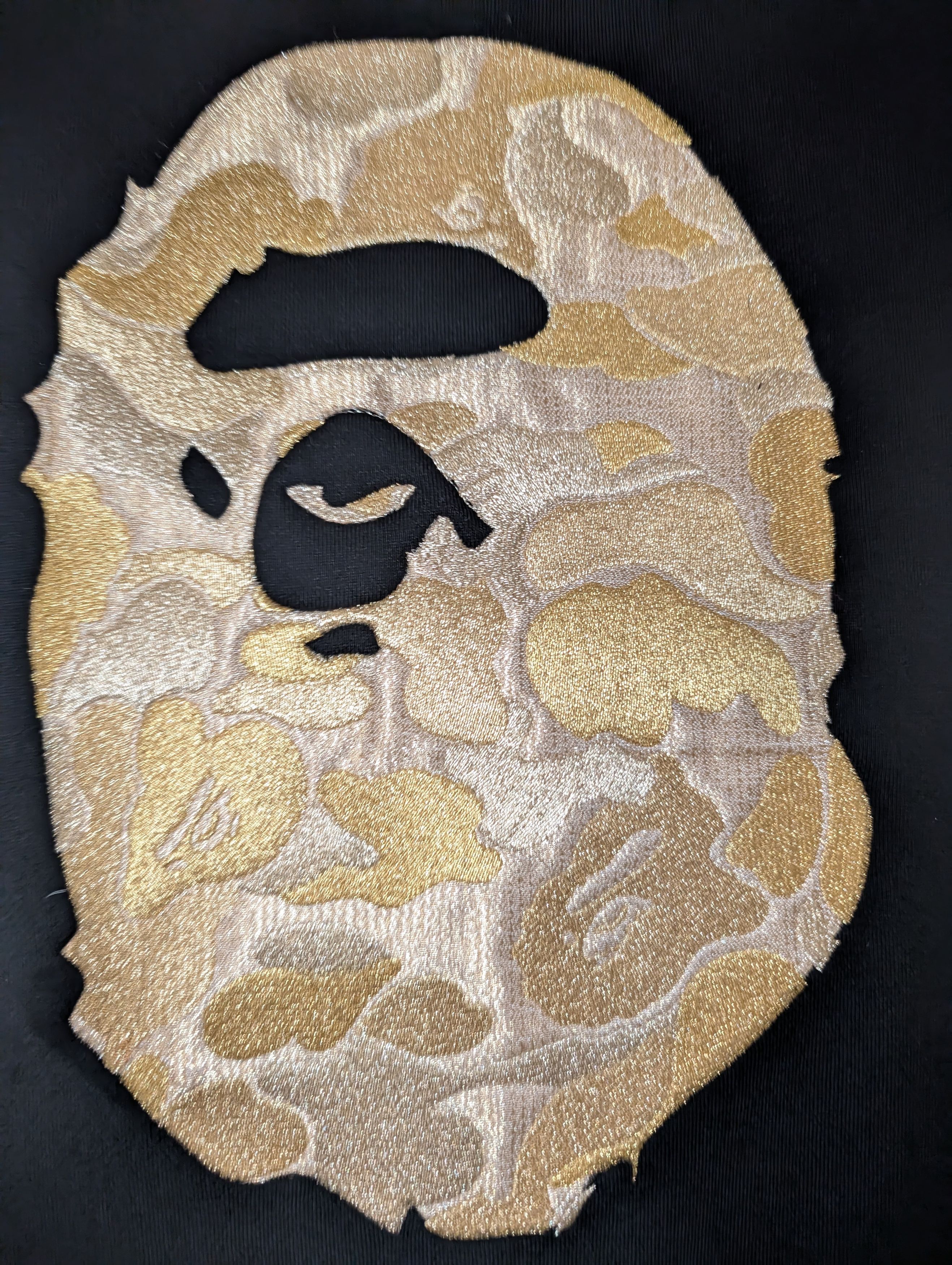 Bape 23RD ANNIVERSARY BLACK SWEATER WITH GOLD EMRBOIDED BAPE HEAD Size US L / EU 52-54 / 3 - 8 Thumbnail