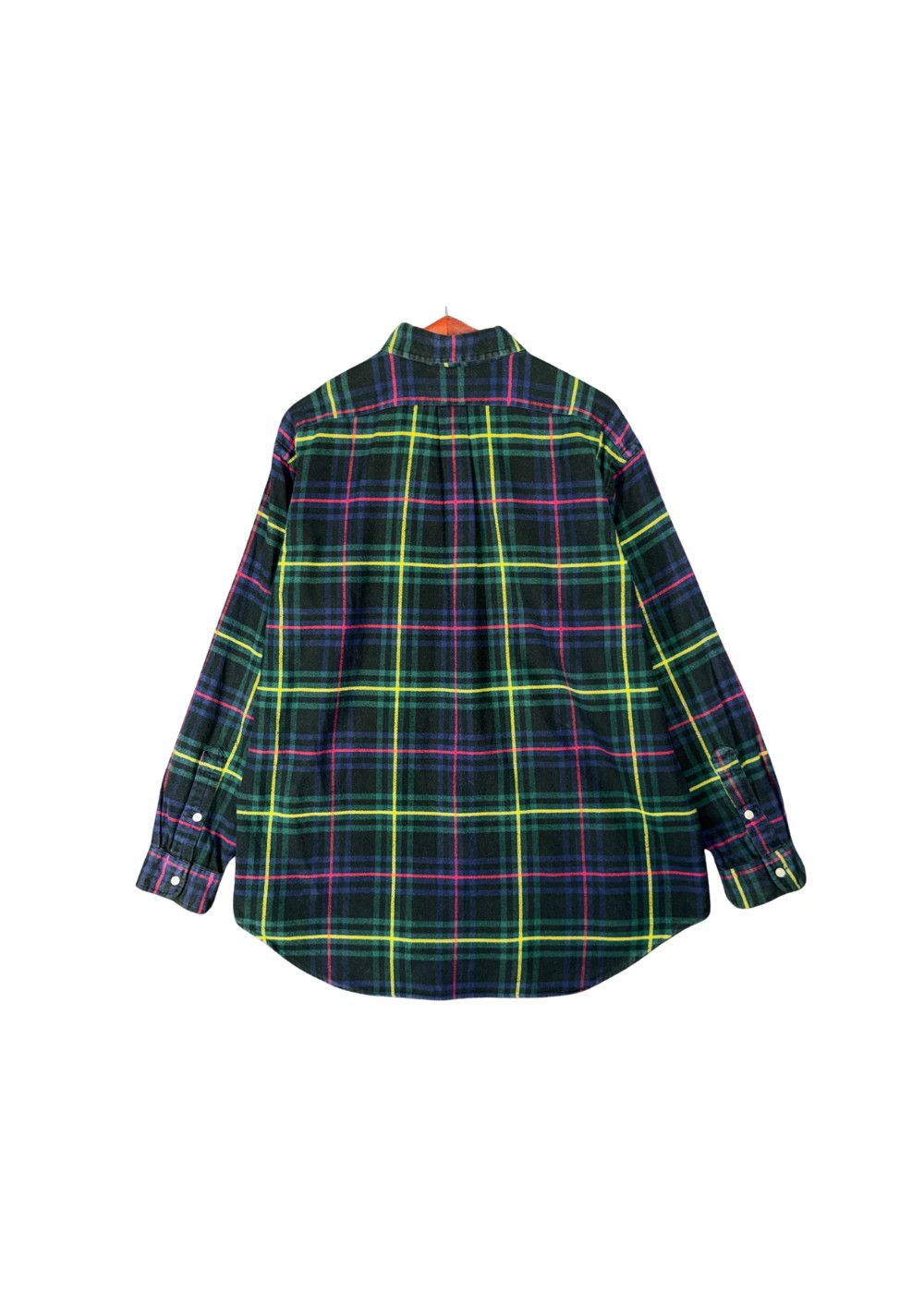 vtg RL Blake Black Watch Plaid Flannel Shirt Ivy Americana image 2