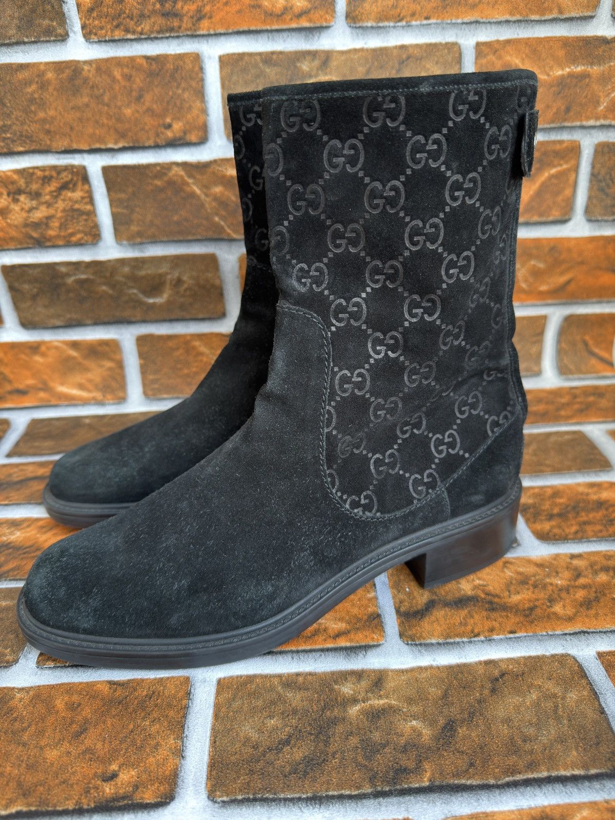 Gucci Suede Gg biker boots Size US 9 / IT 39 - 1 Thumbnail