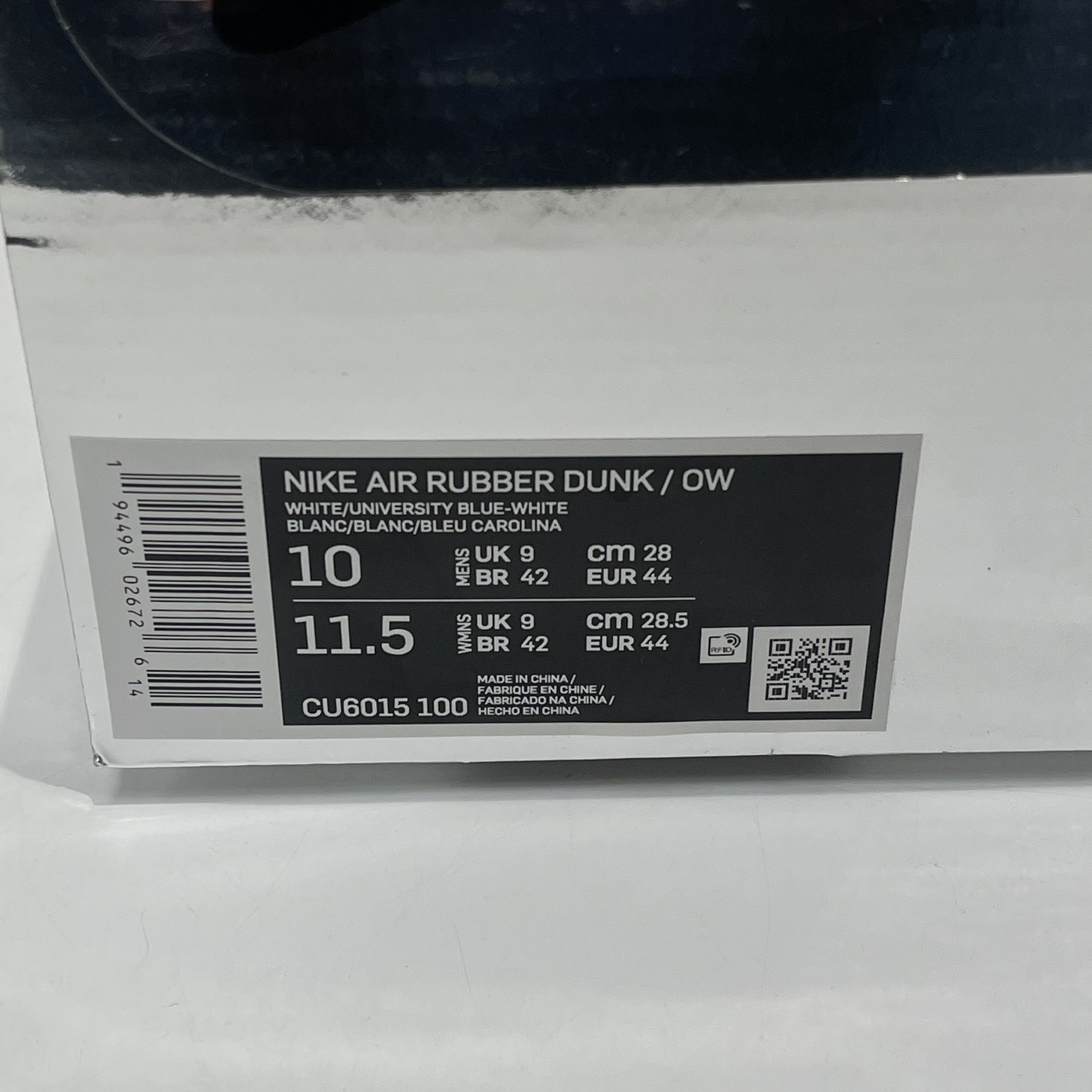 Nike × Off-White Nike Air Rubber Dunk Off-White UNC Size US 10 / EU 43 - 8 Thumbnail