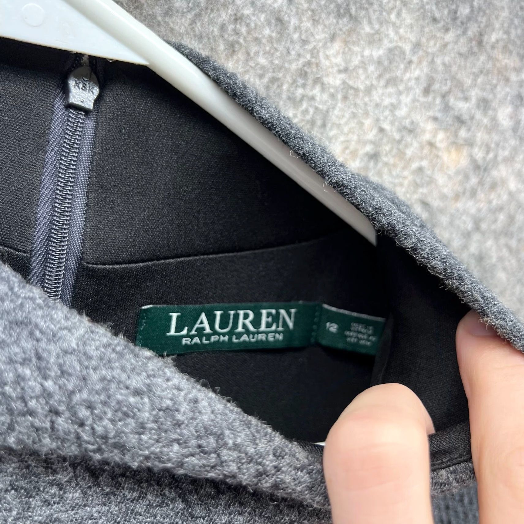 Ralph Lauren Lauren Ralph Lauren Dress Women 12 Heather Gray Long Sleeve Pencil Wool Casual 12 Gray Mens Womens Girls Size XL / US 12-14 / IT 48-50 - 6 Thumbnail