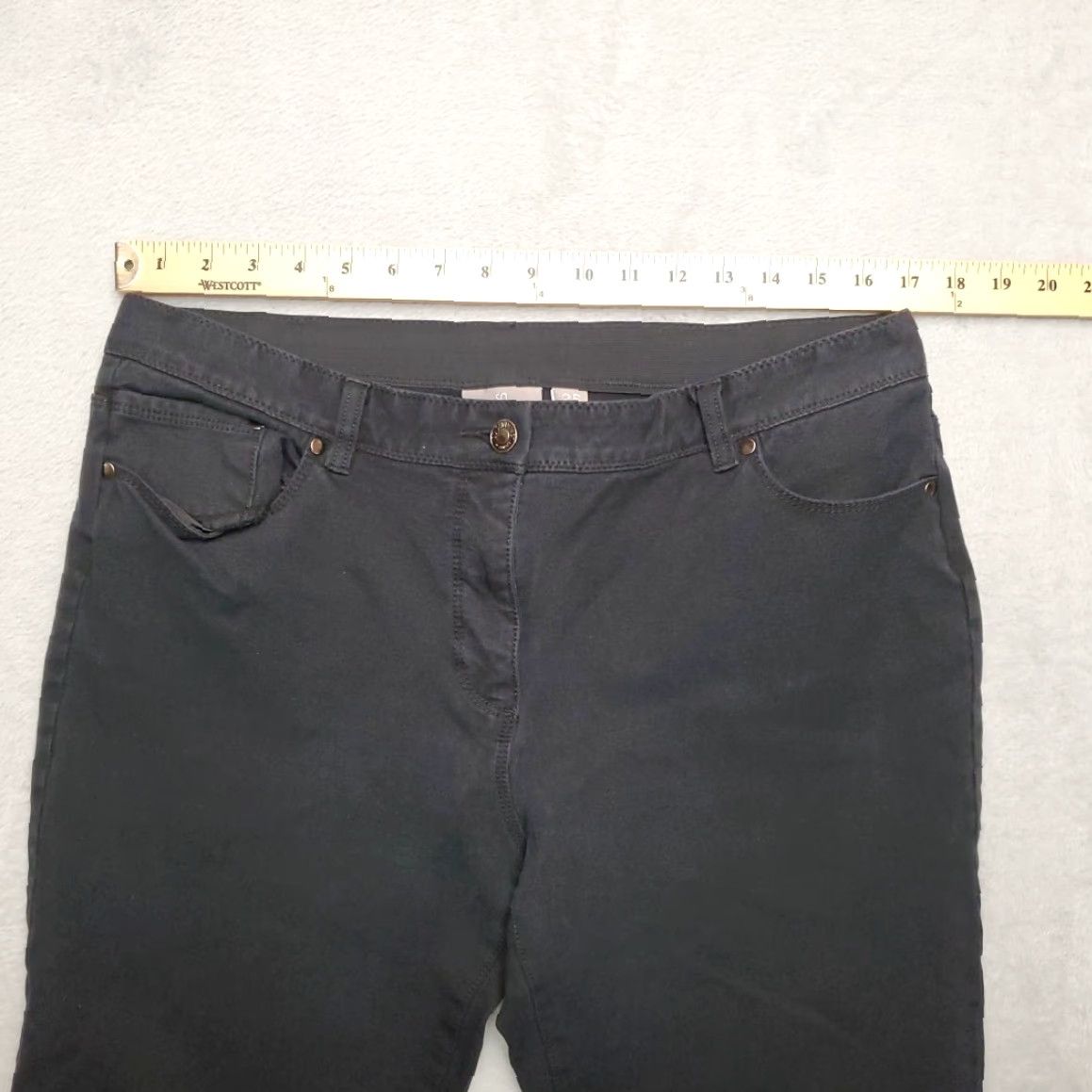 Vintage Chicos Pants Womens US 14 Black So Slimming Stretch Blend Ankle Pants size 2.5 Size 36" / US 14 / IT 50 - 7 Thumbnail