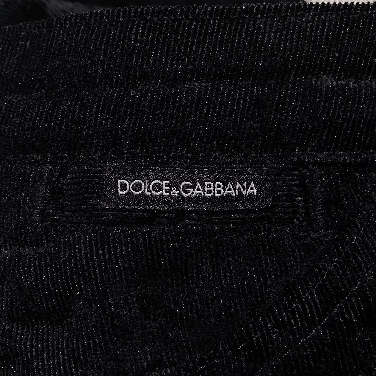 Dolce & Gabbana Women's Vintage D&G Black Corduroy Pattern Trousers Velvet Size 26" / US 2 / IT 38 - 9 Thumbnail