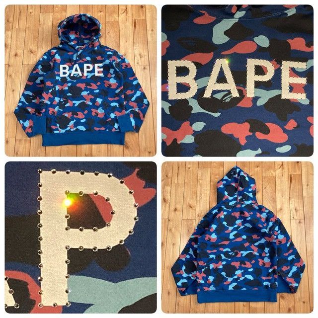 Bape Rhinestone BAPE CAMO Pullover Hoodie a bathing ape Size US L / EU 52-54 / 3 - 1 Thumbnail