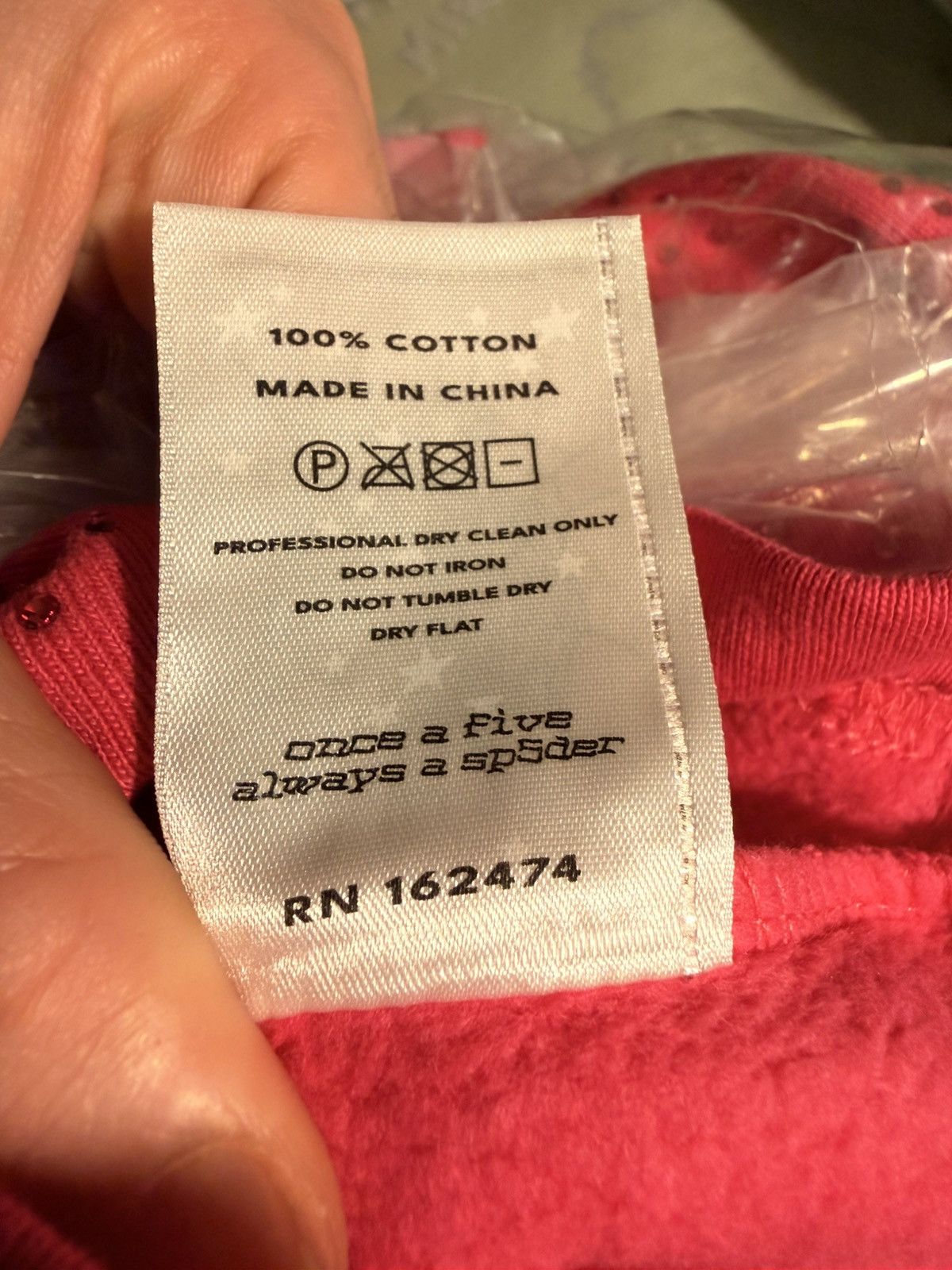Sp5der Sp5der VVS HOODIE P!nk Size US M / EU 48-50 / 2 - 11 Thumbnail