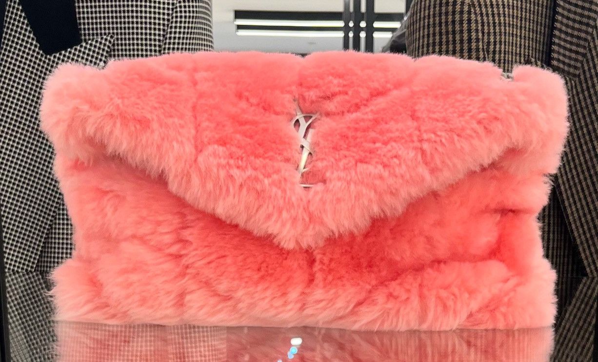 Saint Laurent Paris $4.5K VALUE Puffer Shearling Bag in Flamingo Size ONE SIZE - 2 Thumbnail