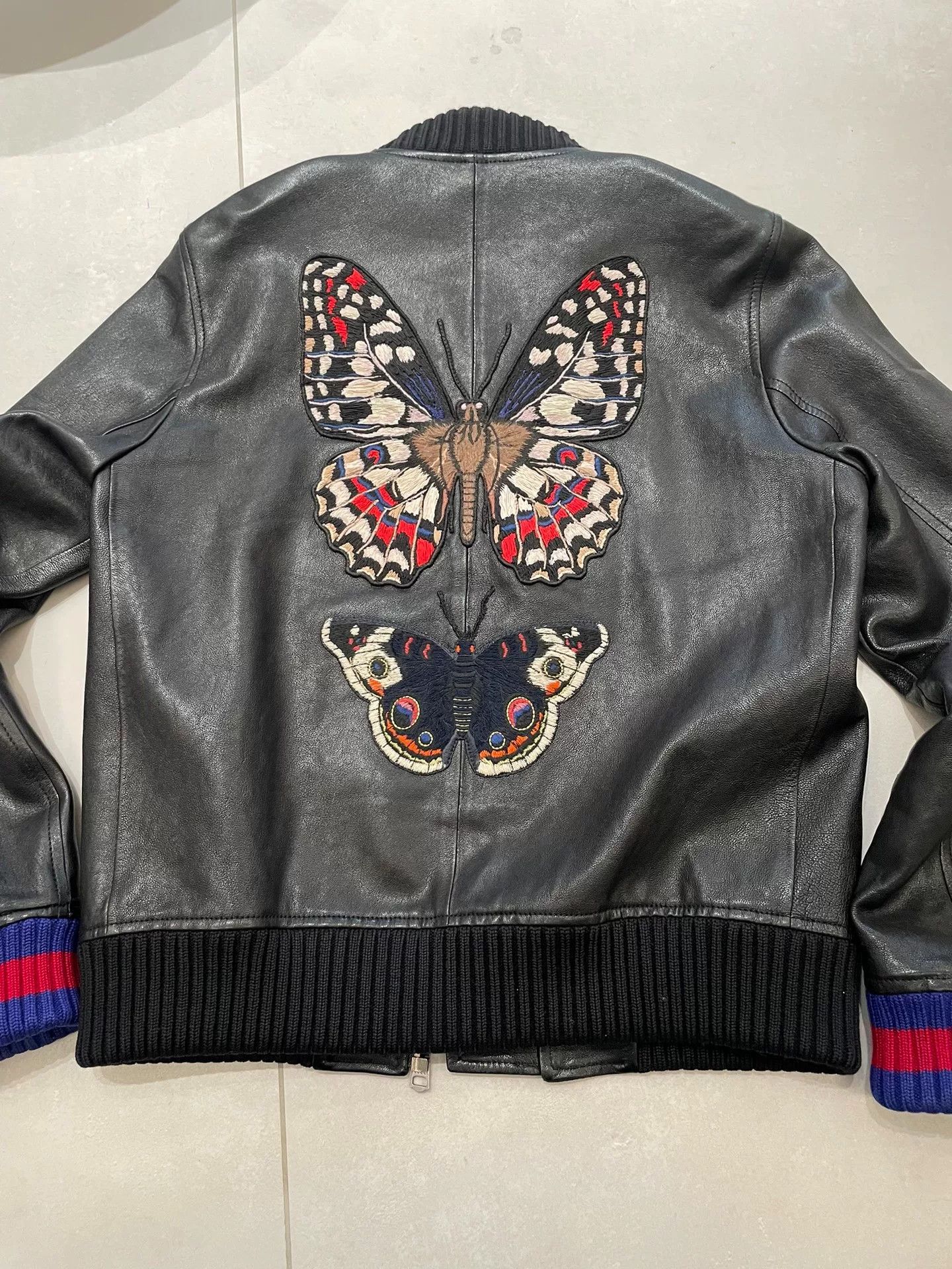 Gucci Gucci Embroidered Leather Jacket Size US S / EU 44-46 / 1 - 1 Thumbnail