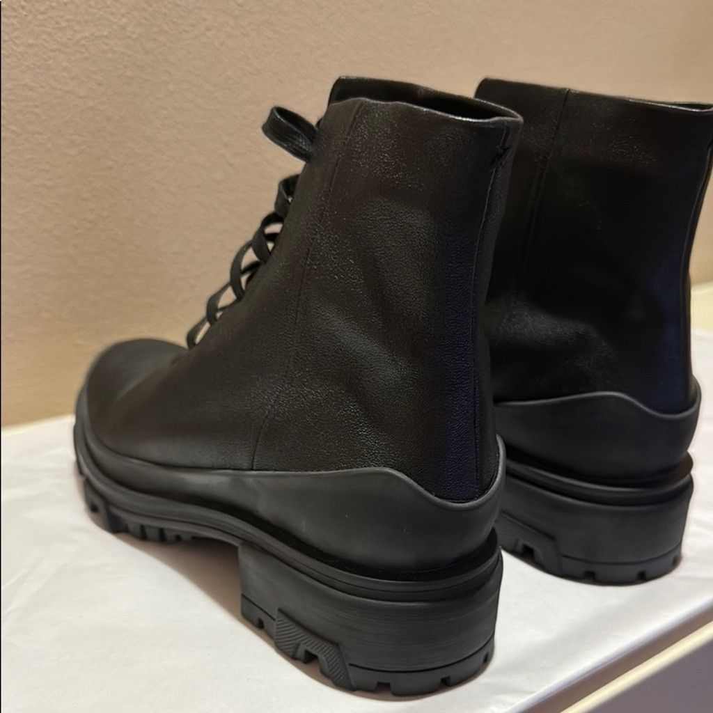 Rag & Bone NWOT Rag & Bone Black Soft Leather Combat Moto Boots Size US 8 / IT 38 - 10 Thumbnail