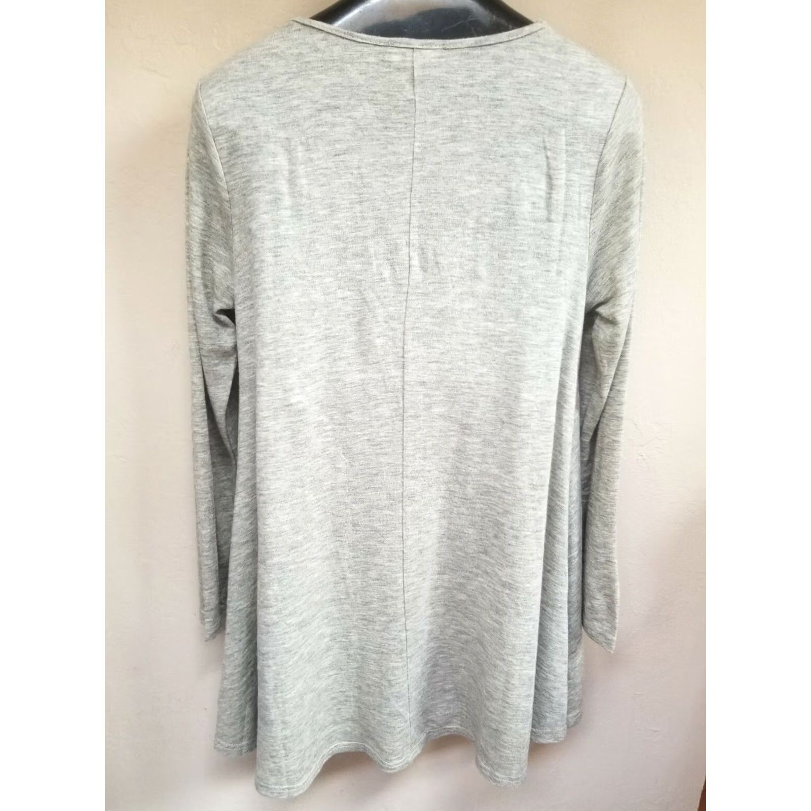 Vintage Umgee Womens Tunic Dress Top Long Sleeves Layered Pullover Gray Size Large Size L / US 10 / IT 46 - 2 Thumbnail