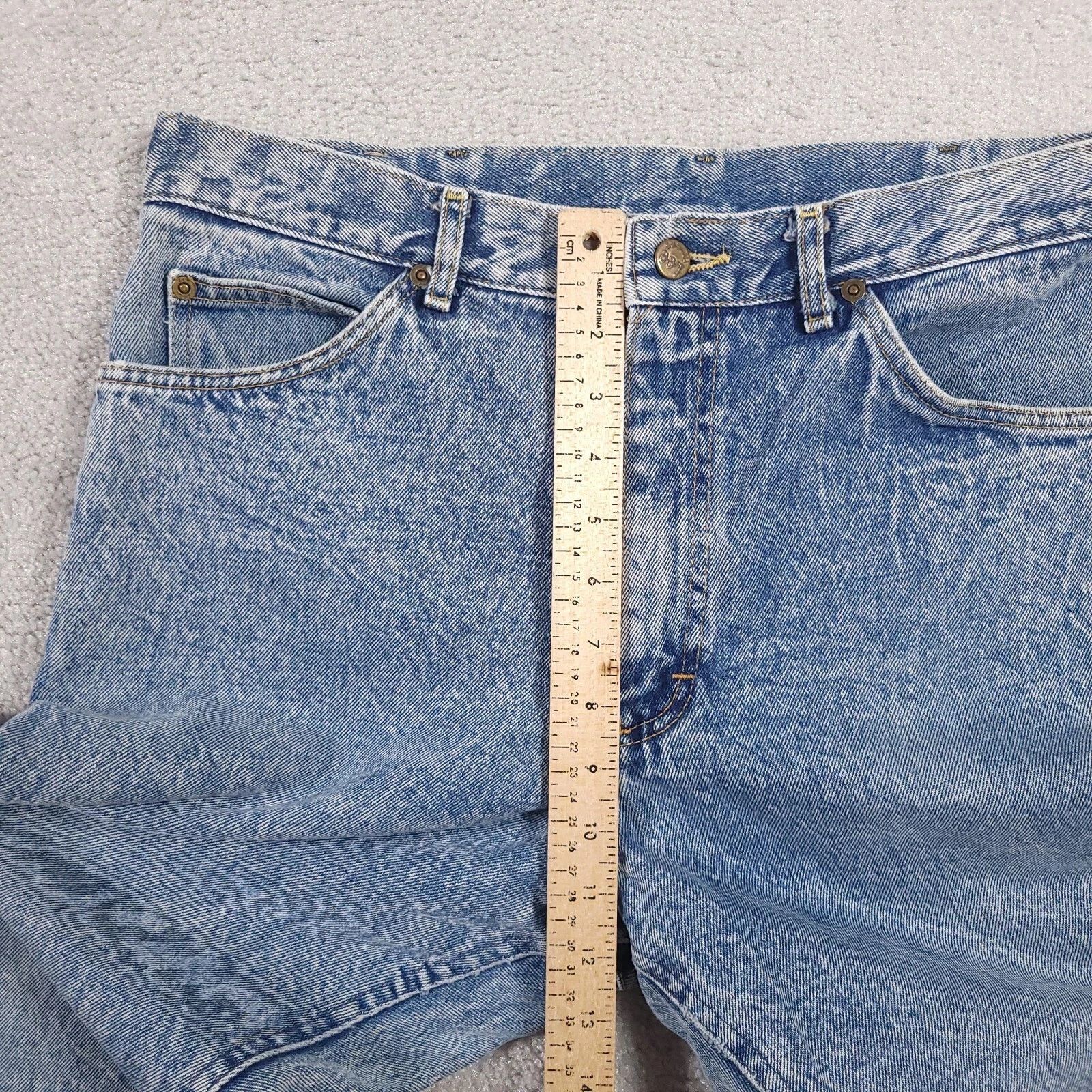 Lee Vtg 80s Lee Jeans Mens 36x30 Acid Wash Union Made In USA Size US 35 - 5 Thumbnail