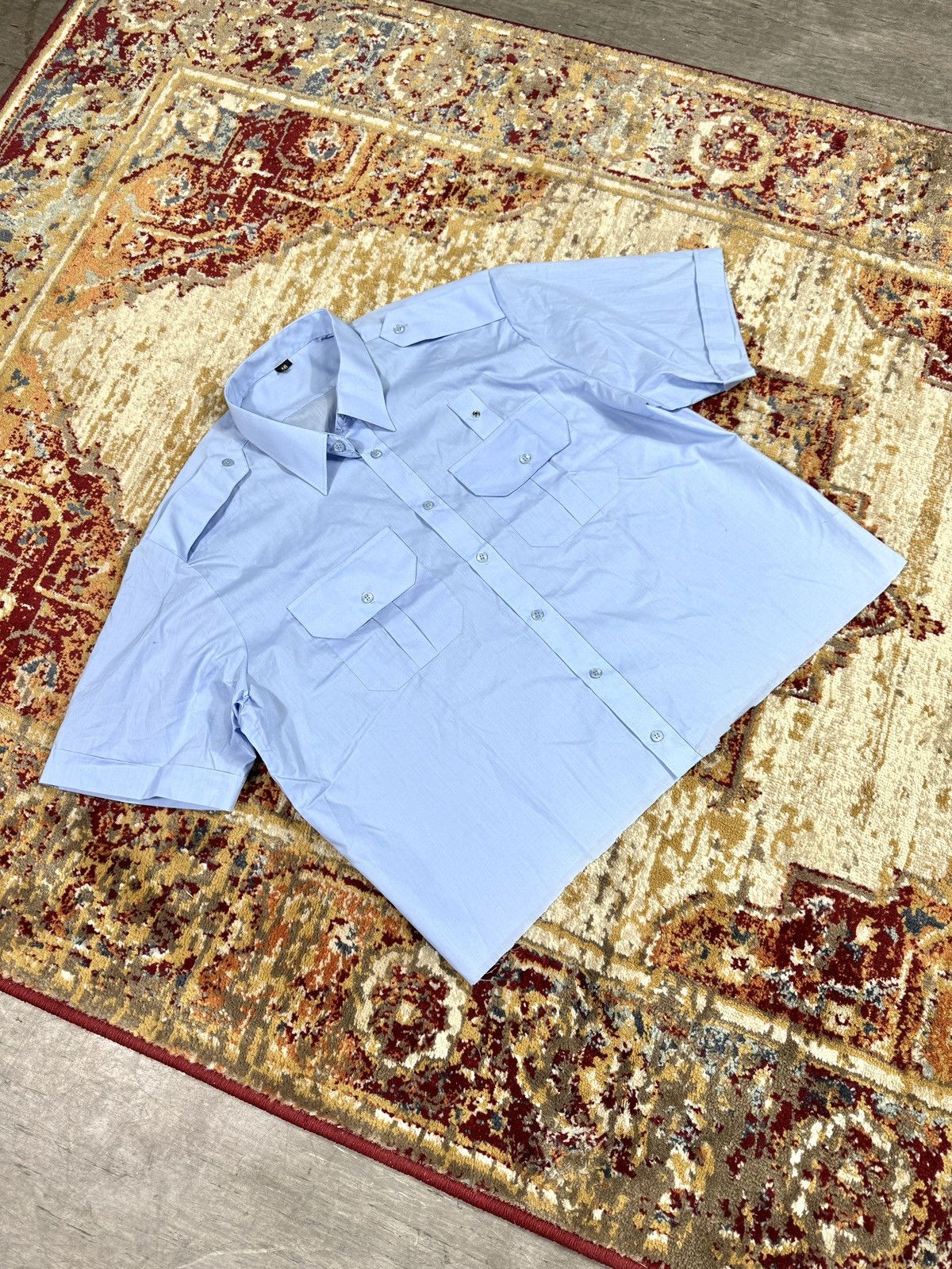 Japanese Brand × Kapital ᶠᵃⁿᶜʸᵍᵘʸBOXY Trashed Shirt Vintage Cropped Button Up 90s 80 Size US M / EU 48-50 / 2 - 1 Thumbnail