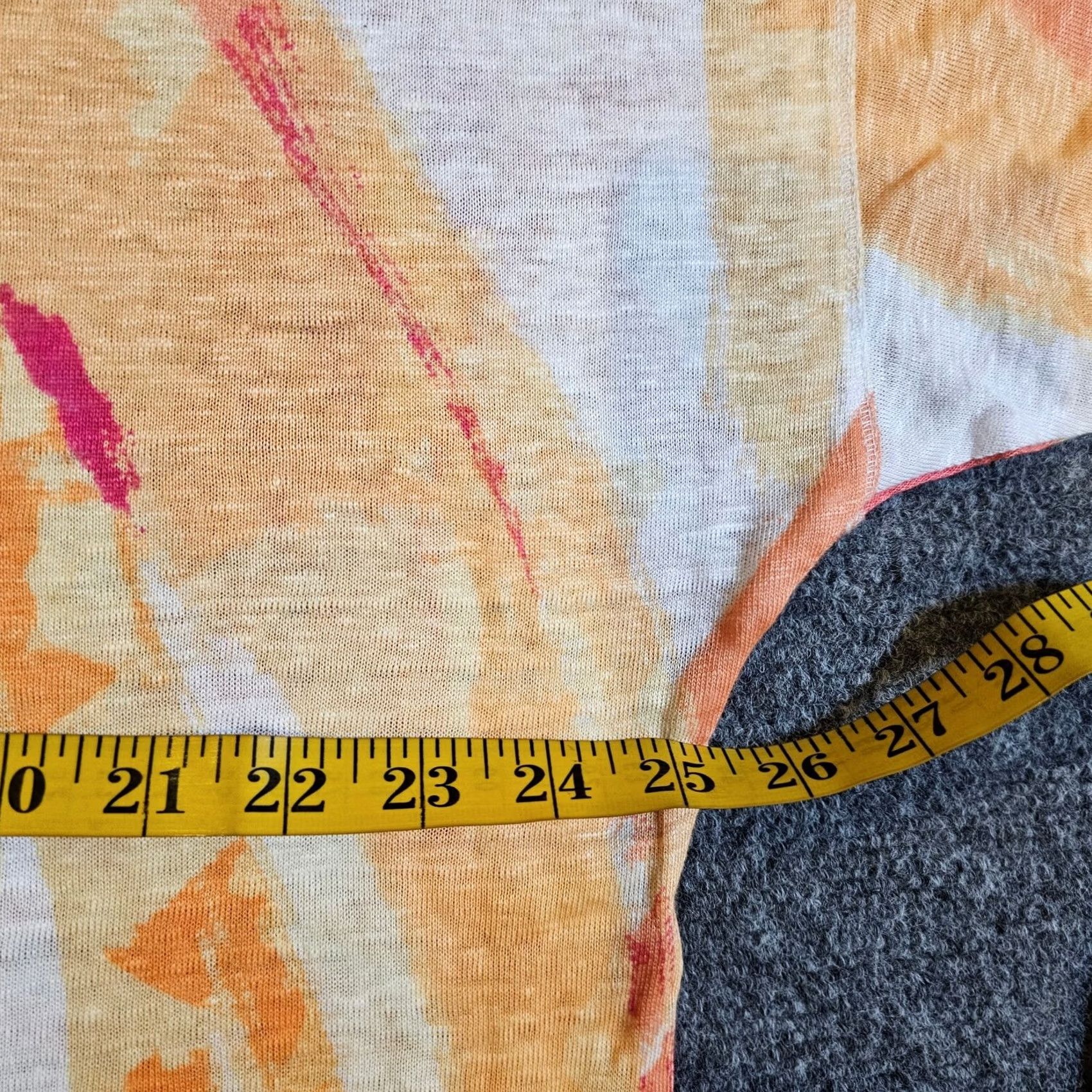 Vintage Chicos Top Shirt Women XL Orange Linen Knit Boxy Stretchy Casual Beachy Easy Care Silhouette Mens Womens Size XL / US 12-14 / IT 48-50 - 5 Thumbnail
