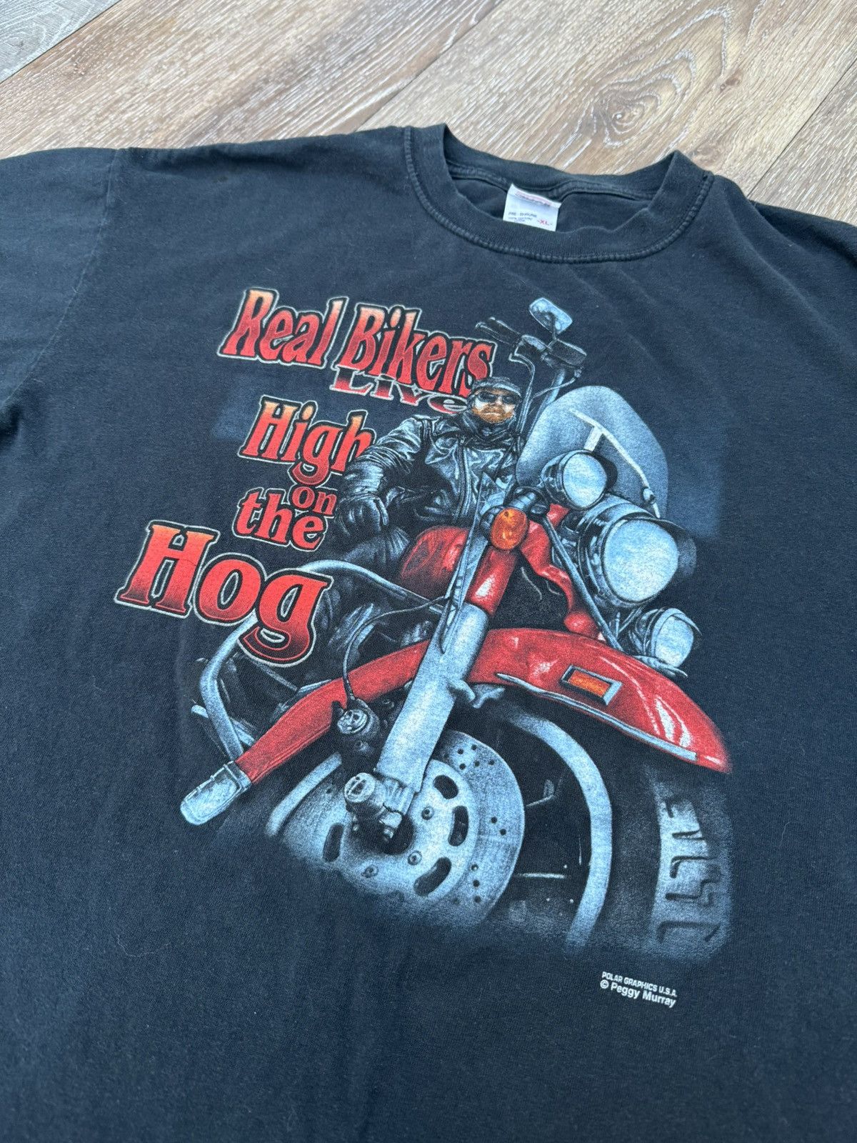 Harley Davidson × Vintage Vintage Biker T-shirt Size US XL / EU 56 / 4 - 2 Thumbnail