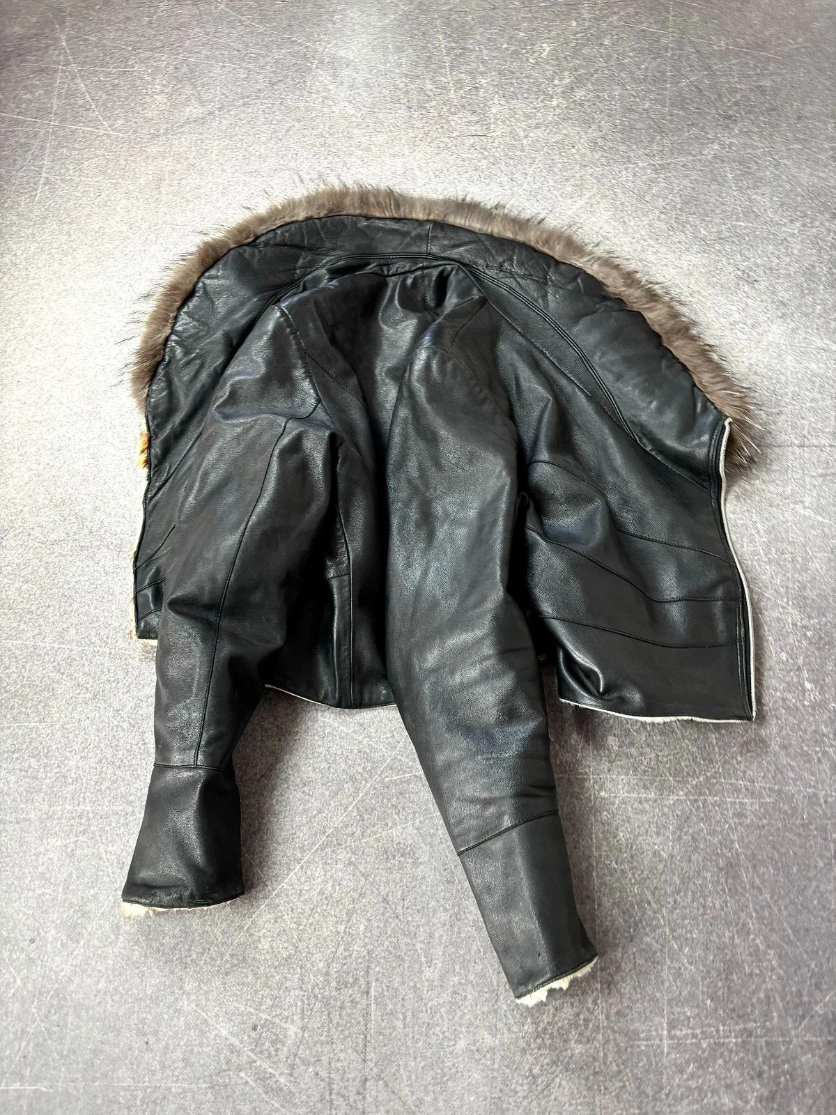 Tornado Mart JAPANESE RICK OWENS TYPE! RARE FUR/LEATHER BOMBER JACKET Size US S / EU 44-46 / 1 - 7 Thumbnail