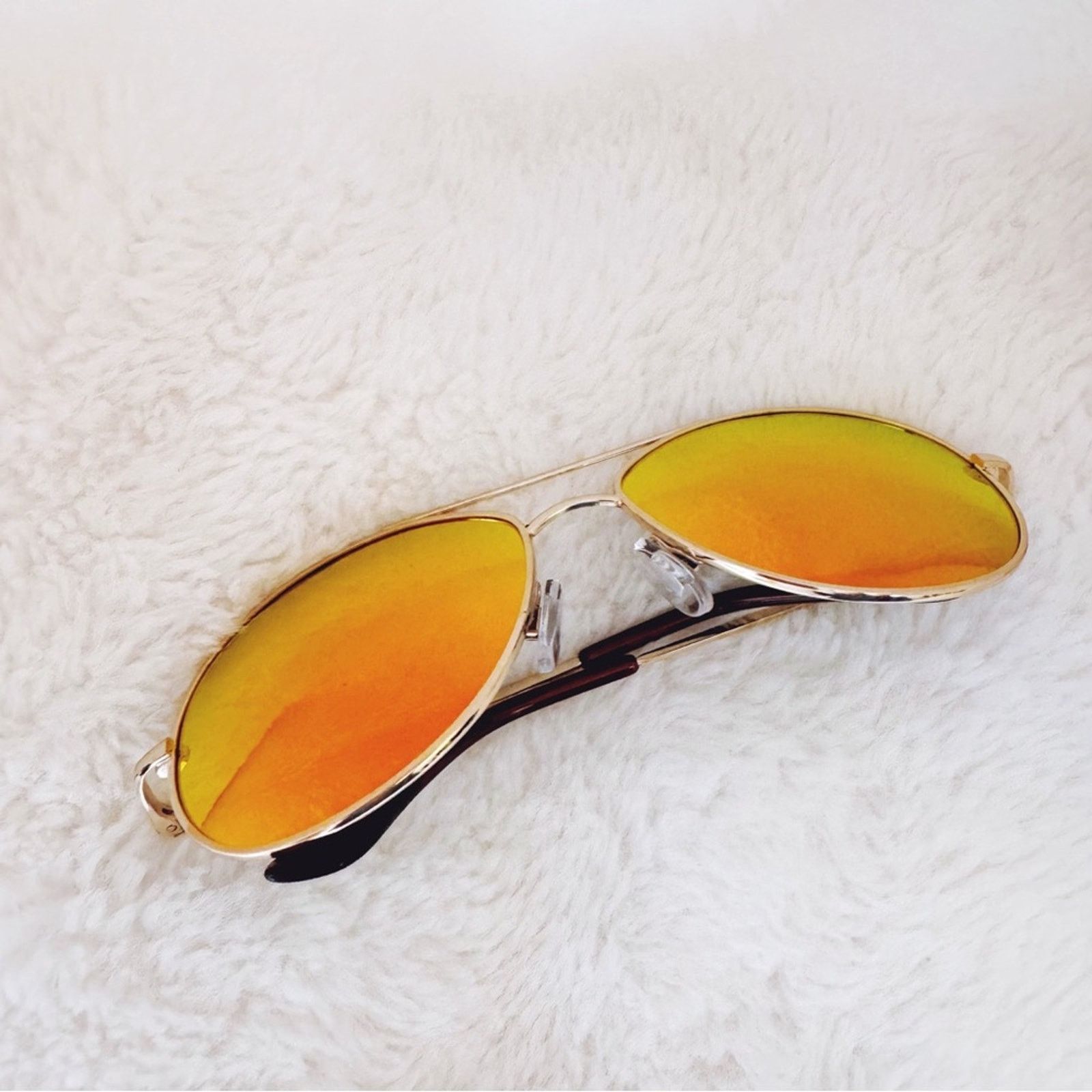 Other Jessa Orange Polarized Classic Aviator Sunglasses Size ONE SIZE - 4 Thumbnail
