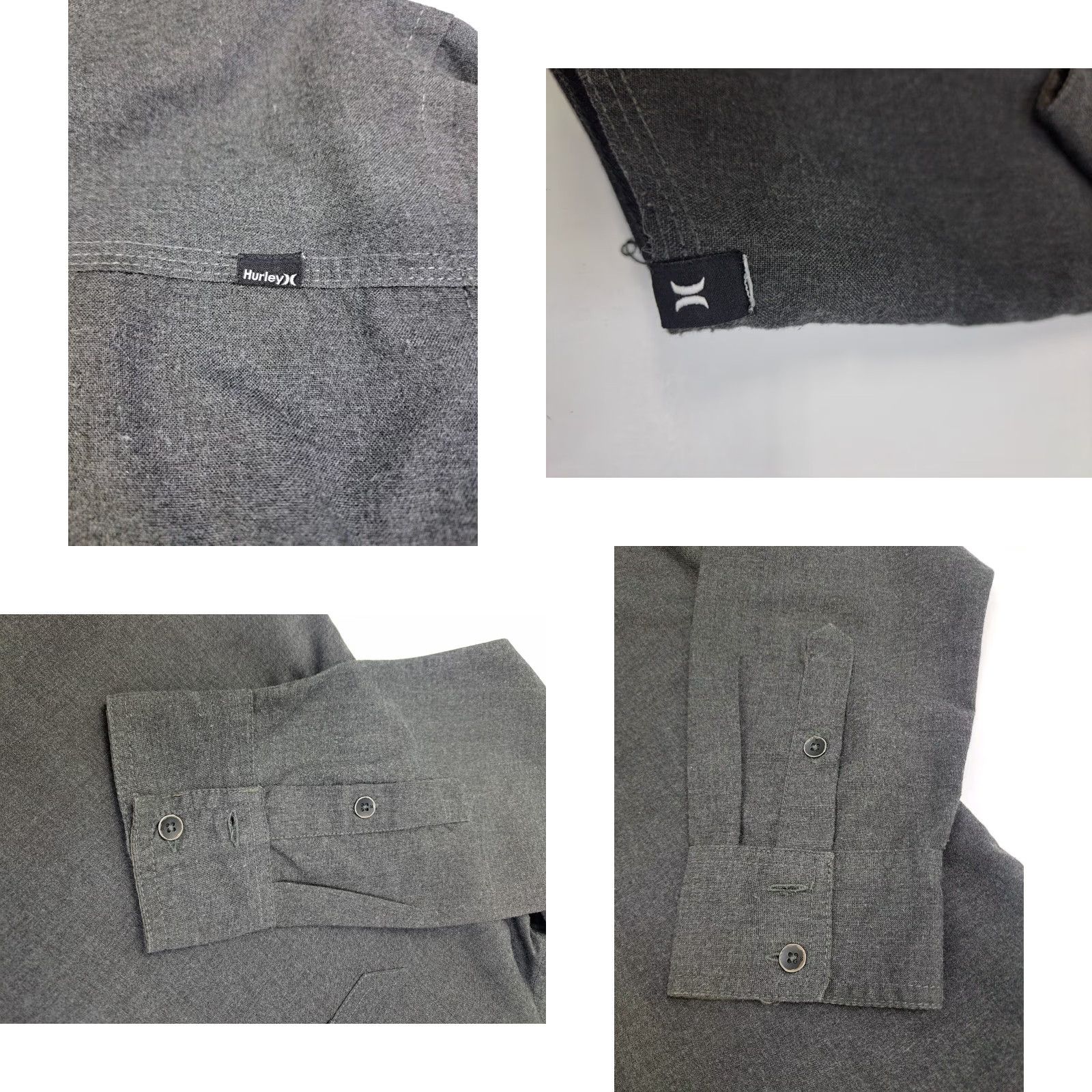 Hurley Hurley Mens Long Sleeve Button-Up Shirt/Jacket XL Gray Cotton Polyester Knit Pockets Solid Classic Size US XL / EU 56 / 4 - 8 Thumbnail