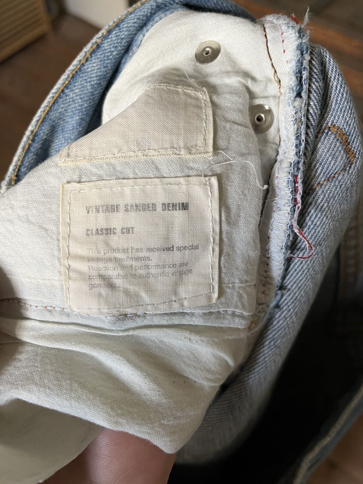 Helmut Lang 1998 Vintage sanded denim Size US 33 - 2 Thumbnail