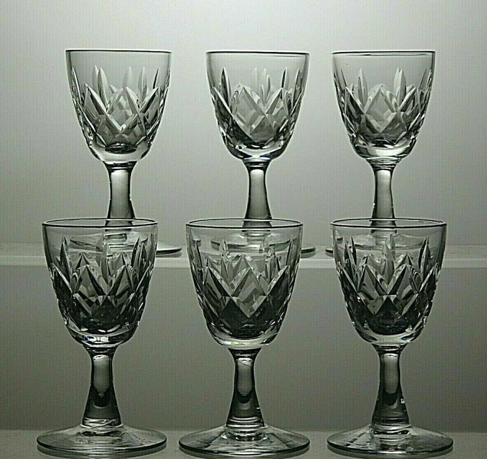 The Unbranded Brand Lead Crystal Cut Glass Set Of 6 Liqueur Glasses 3" Size ONE SIZE - 2 Thumbnail