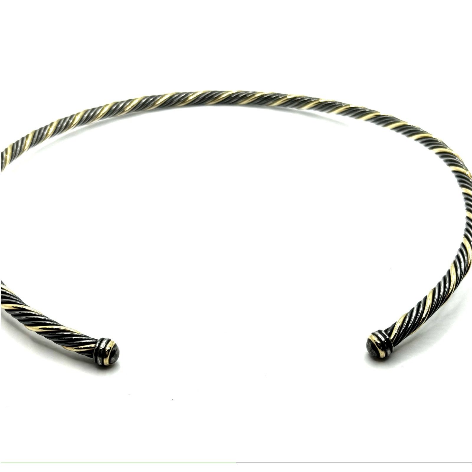 David Yurman DAVID YURMAN Blackened 18k Gold Twisted Cable Necklace Size ONE SIZE - 3 Thumbnail