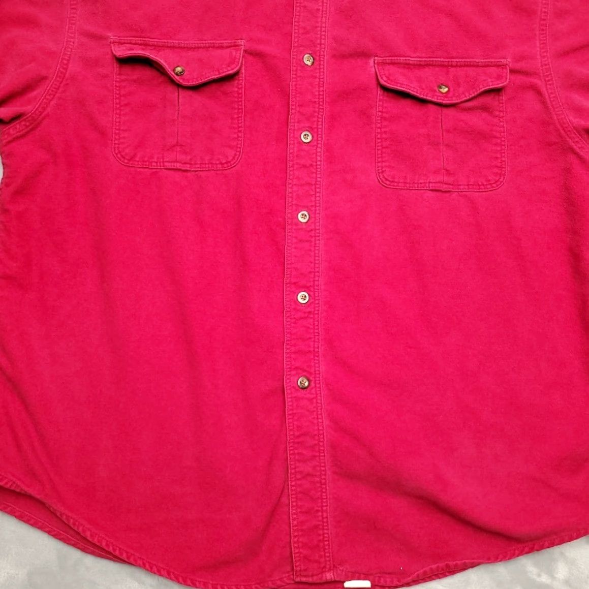 Eddie Bauer VINTAGE Eddie Bauer Shirt Mens XL Red Chamois Outdoor Flannel Button-Up Casual 80s 90s Mens Size US XL / EU 56 / 4 - 2 Thumbnail