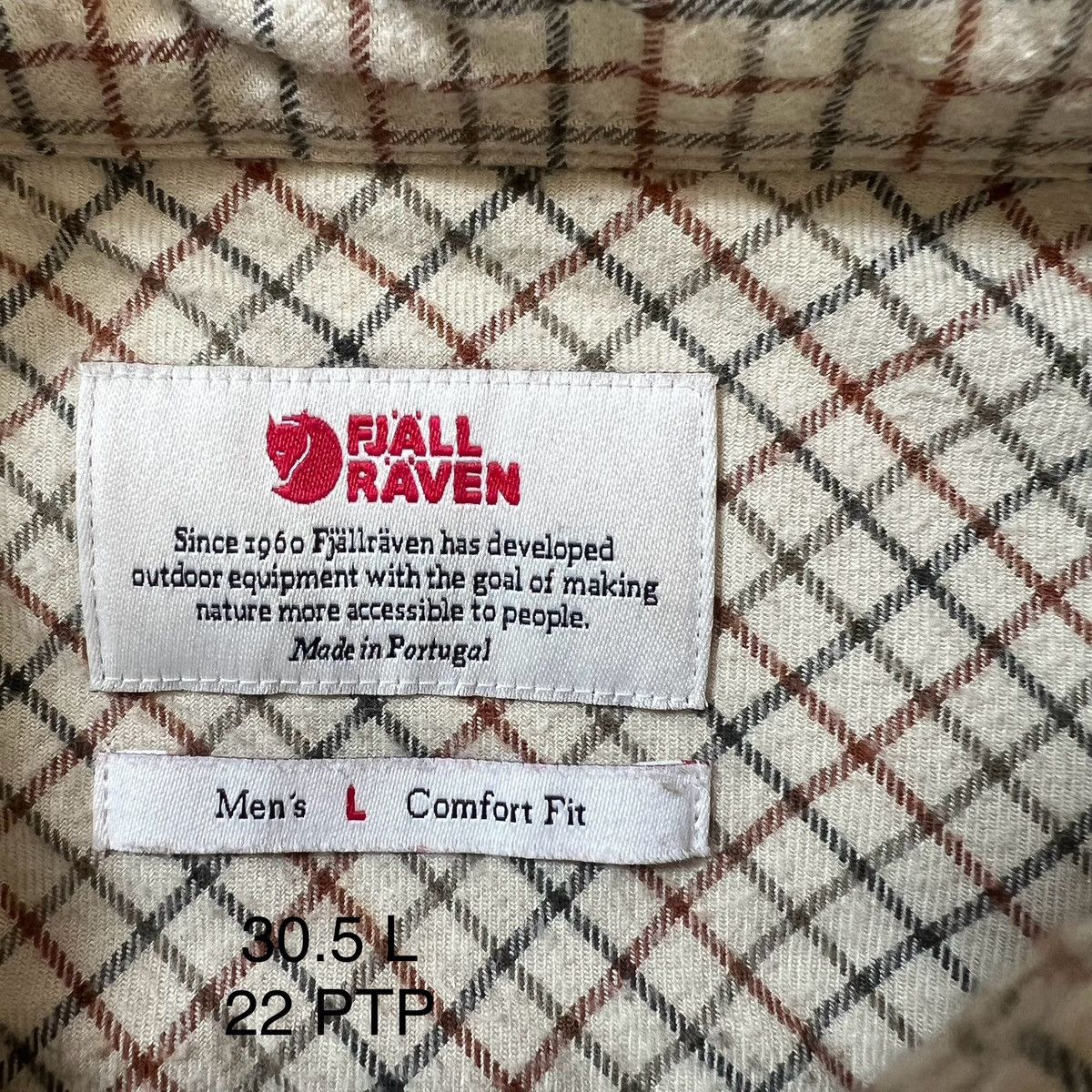Fjallraven Fjallraven Shirt Large Beige Striped Long Sleeve Button Up Size US L / EU 52-54 / 3 - 6 Thumbnail