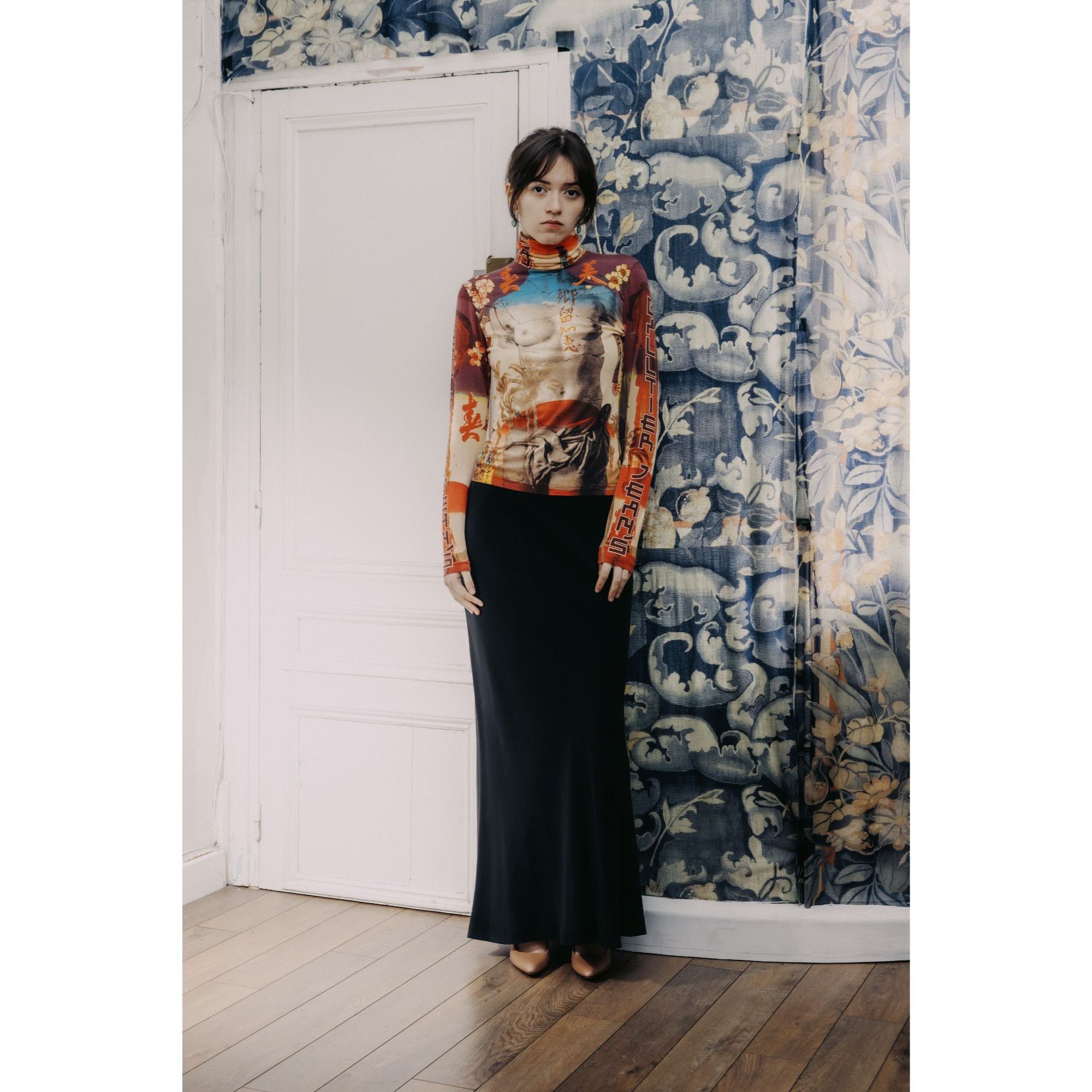 Jean Paul Gaultier 1999 “Venus de Milo Japan”Turtleneck Top Size S / US 4 / IT 40 - 1 Thumbnail