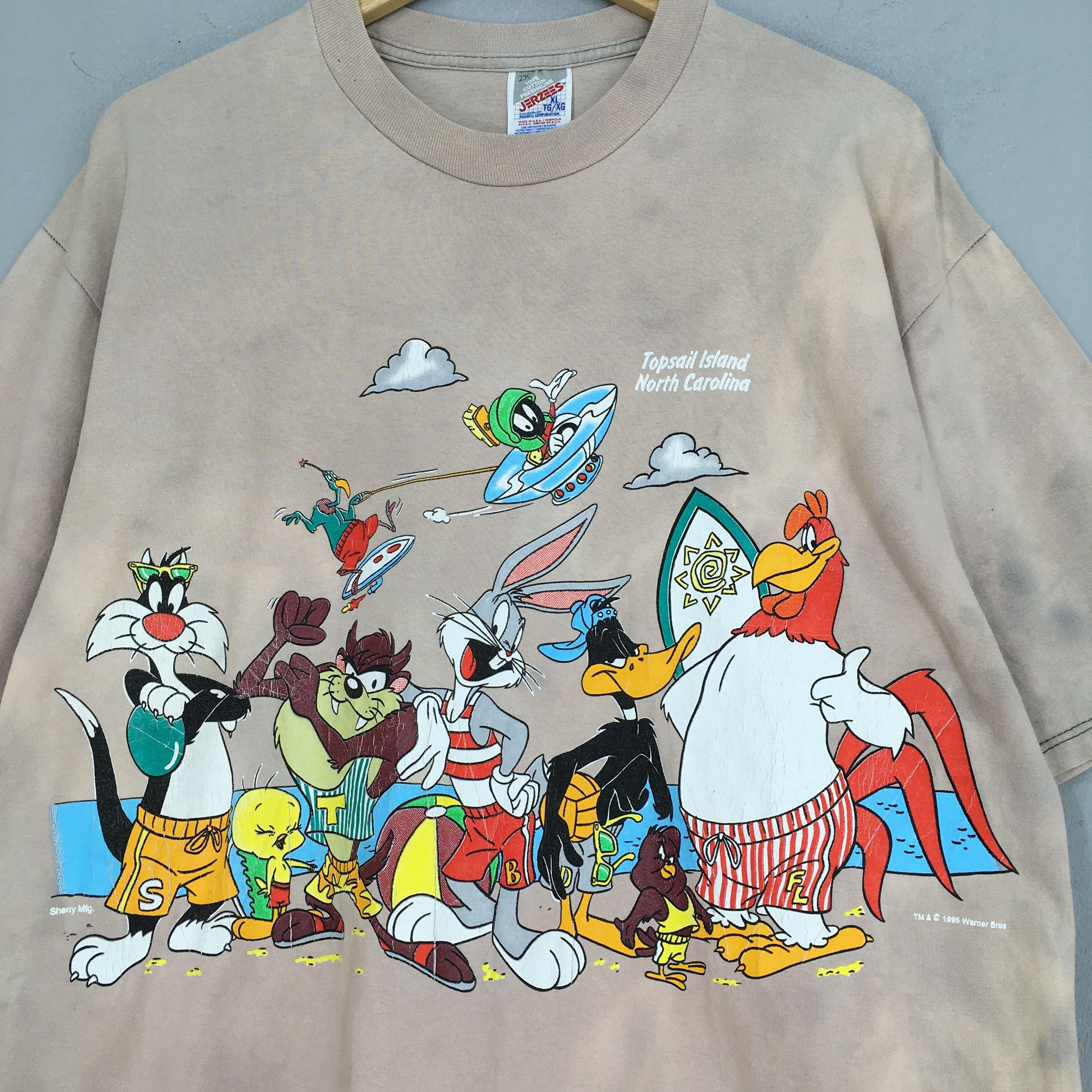 Cartoon Network × Vintage × Warner Bros Vintage 90's Looney Tunes Squad Warner Bros Tshirt XLarge Size US XL / EU 56 / 4 - 2 Thumbnail