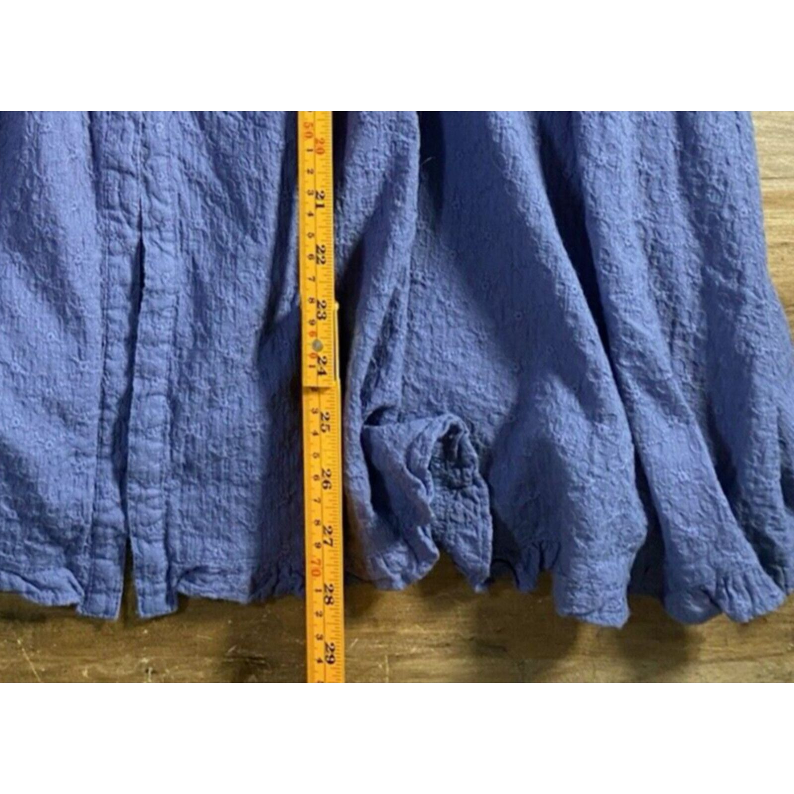 Pamela Love Pamela Love Midi Dress M Cotton Blue Eyelet Button Front Size M / US 6-8 / IT 42-44 - 12 Thumbnail