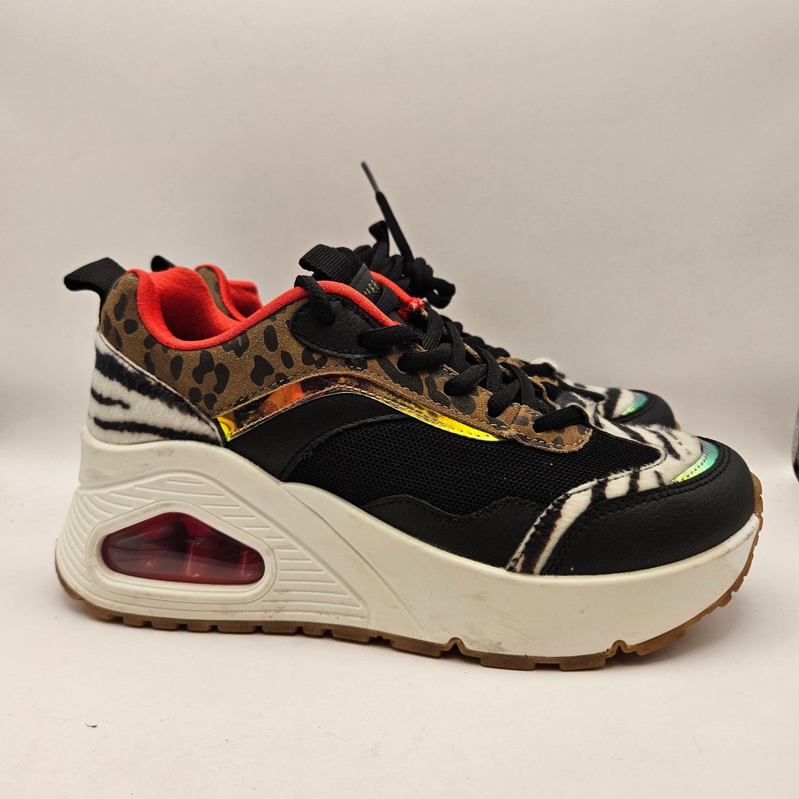 SKECHERS SKECHERS WOMEN'S 7.5 STREET UNO DIAMOND SHATTER SHOES BLACK Size US 7.5 / IT 37.5 - 4 Thumbnail