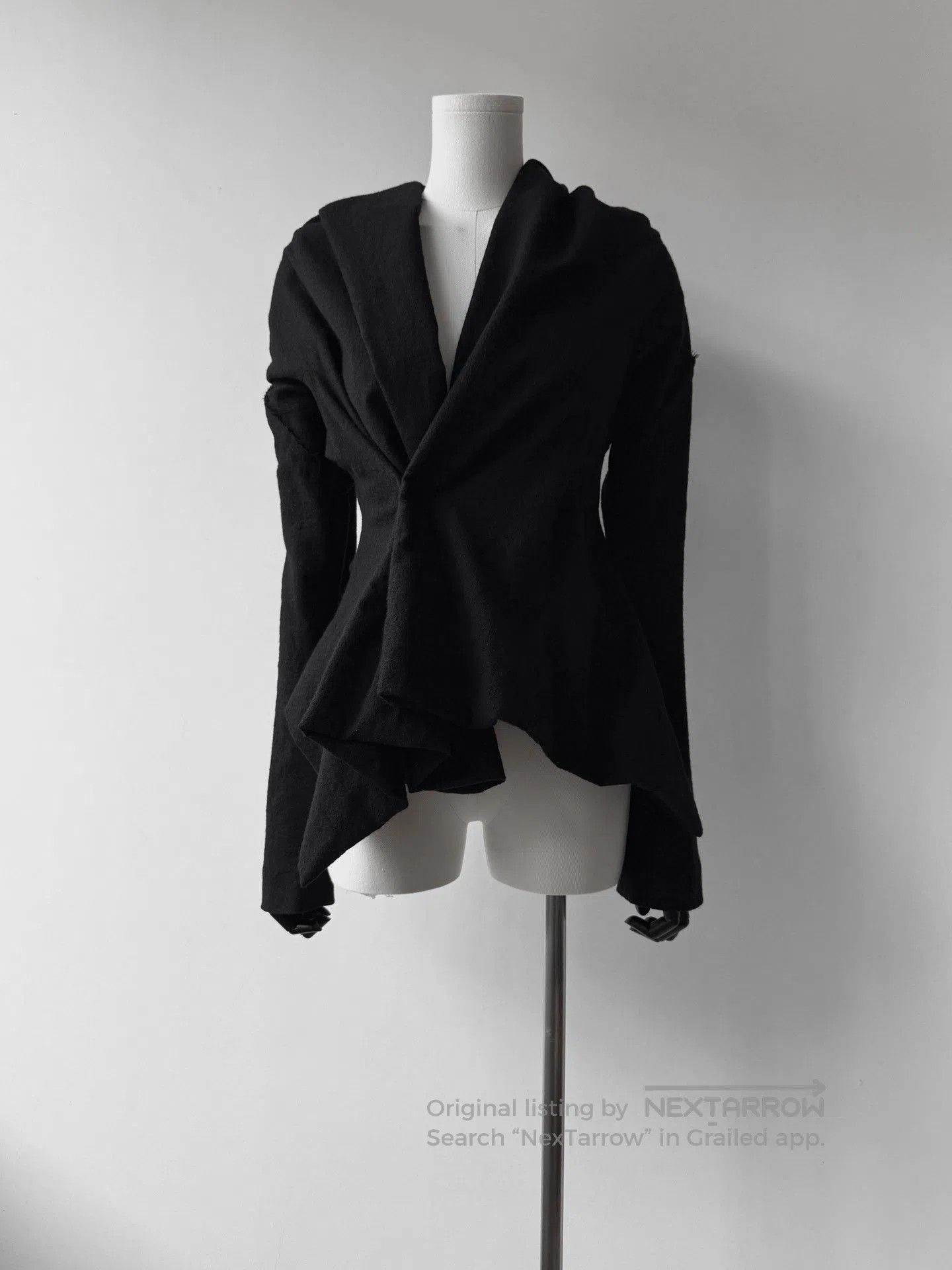 Yohji Yamamoto Yohji Yamamoto 24AW Asymmetric Wool Jacket. Size US M / EU 48-50 / 2 - 1 Thumbnail