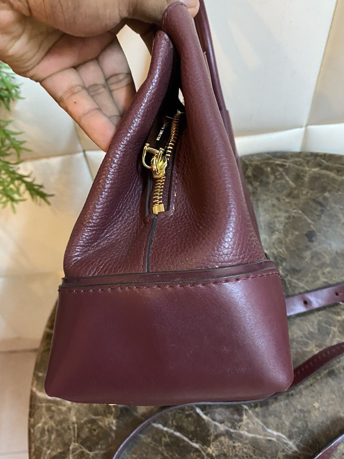 Michael Kors MICHAEL KORS MERCER GALLERY MEDIUM LEATHER SATCHEL - OXBLOOD Size ONE SIZE - 8 Thumbnail