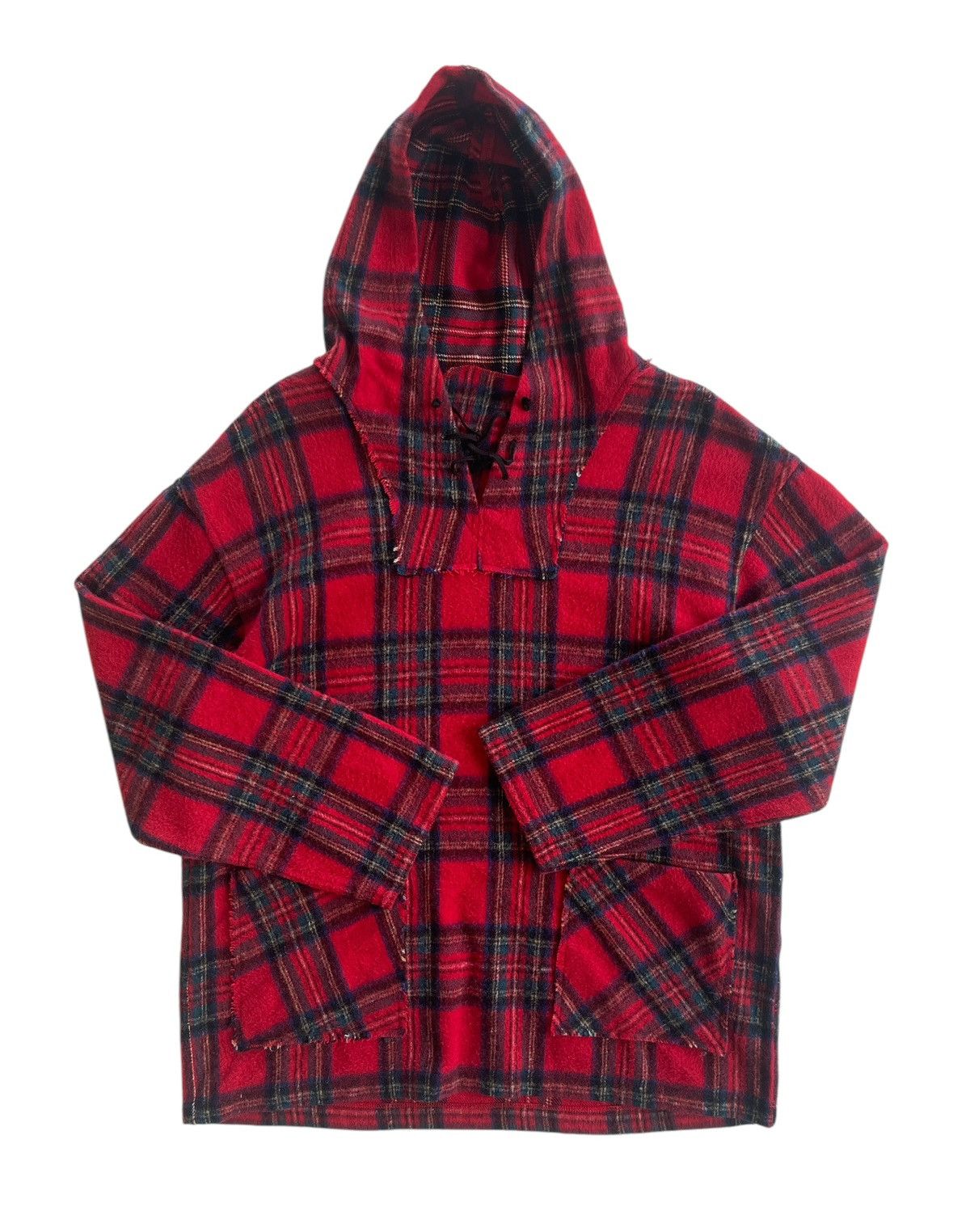 Vintage DEPT LOVE LGB Punk Rave Wool Plaid Hooded Size US L / EU 52-54 / 3 - 1 Thumbnail