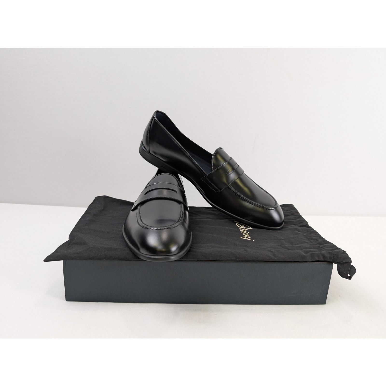 Brioni o1rshd1 Penny Loafer Uniform Shoe Boots in Black Size US 11.5 / EU 44-45 - 15 Thumbnail