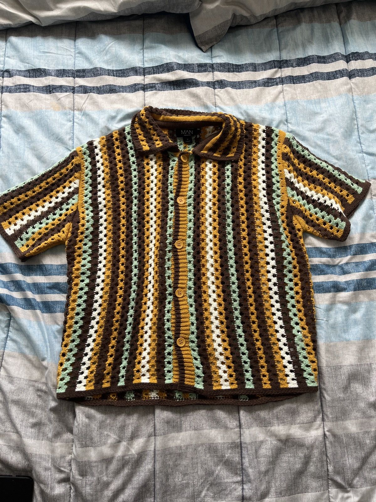 Boohoo Crochet Button Up Size US M / EU 48-50 / 2 - 1 Preview