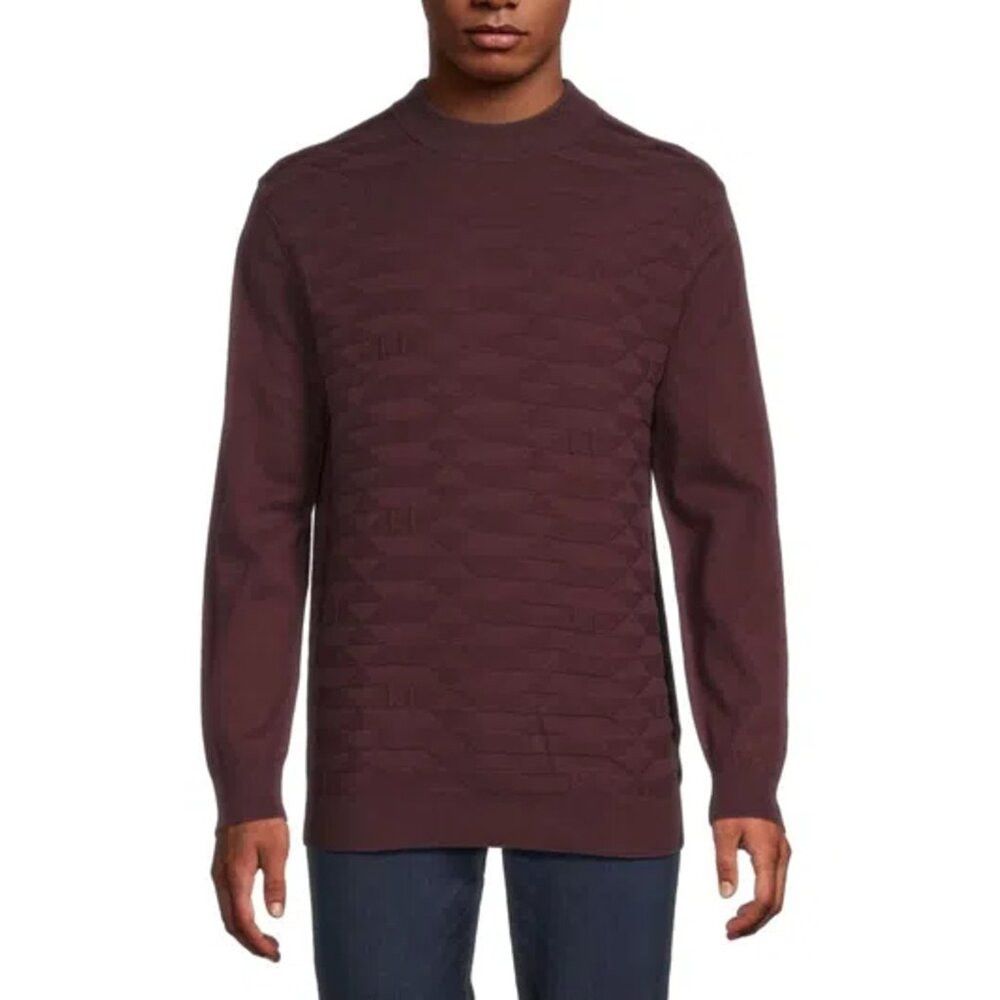 Karl Lagerfeld NWT New $99 Karl Lagerfeld Paris Crewneck Wine Sweater Size Size US XXL / EU 58 / 5 - 1 Thumbnail