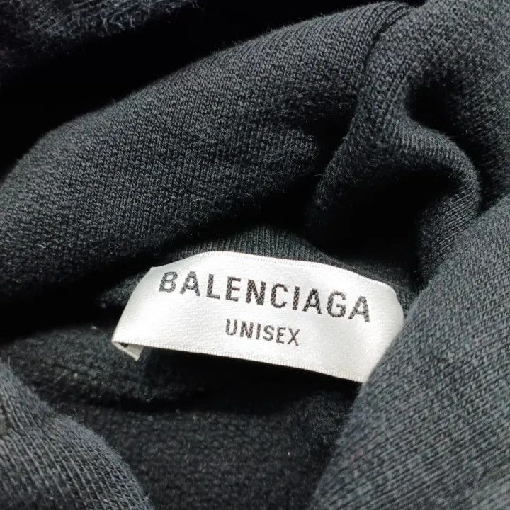 Balenciaga Balenciaga Black Oversized Letter Print Hoodie 0079-2507 Size S / US 4 / IT 40 - 2 Thumbnail