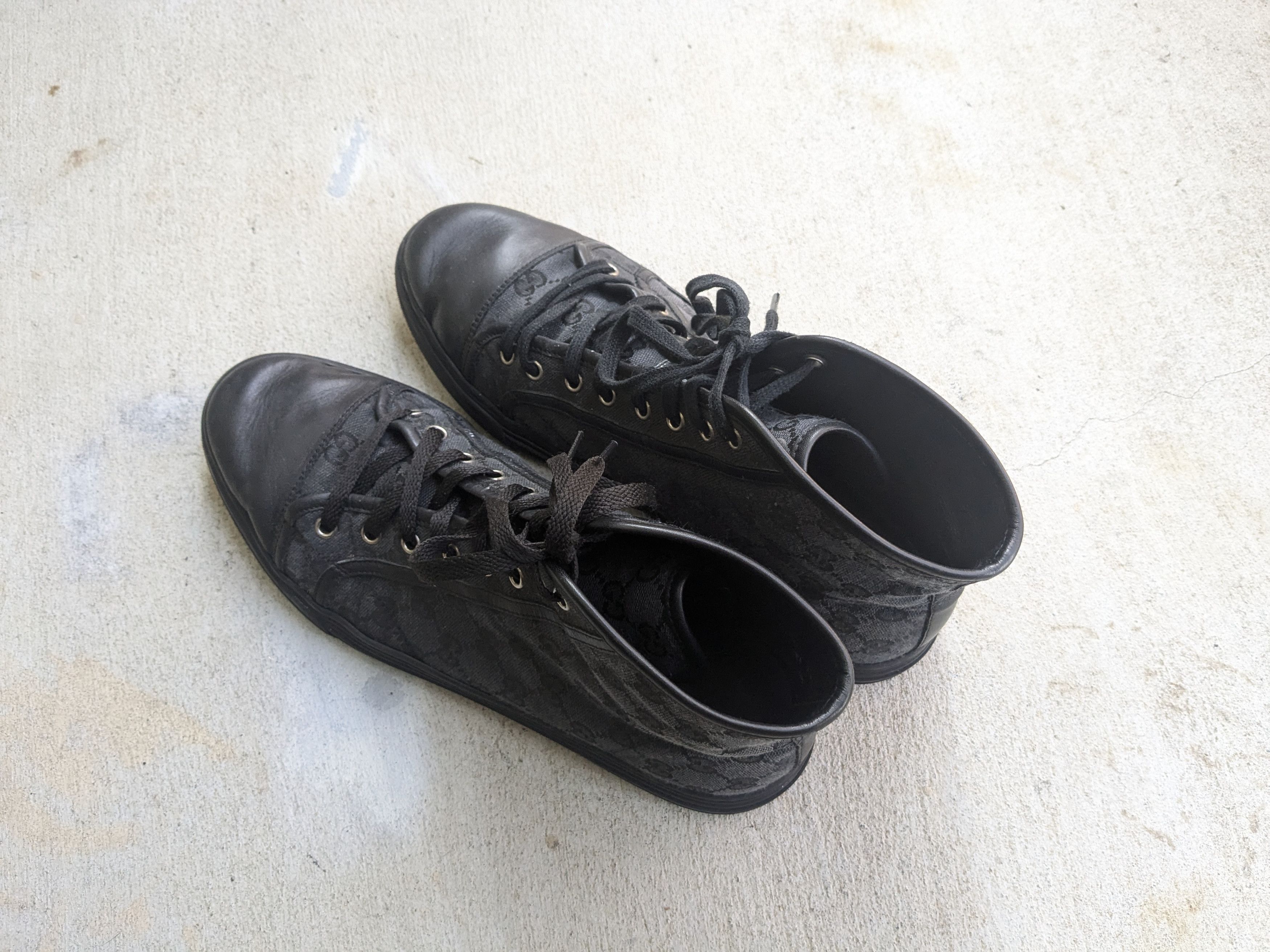 Gucci Gucci Guccissima Sneakers 10.5 Black Monogram Leather Size US 10.5 / EU 43-44 - 11 Thumbnail