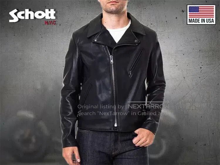 Schott Schott Leather coat Size US L / EU 52-54 / 3 - 9 Thumbnail