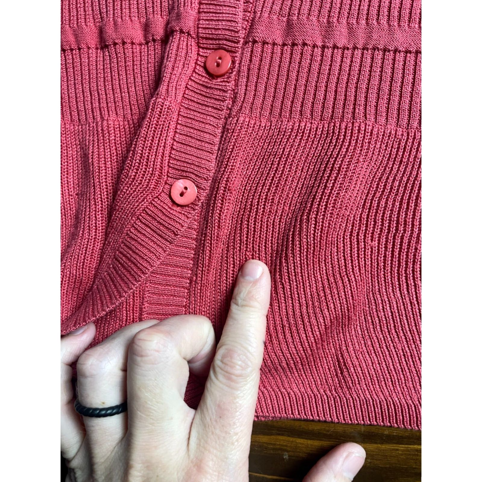 Vintage cAbi Sweater Cardigan, Women's Size Large Mauve Pink Knit Size L / US 10 / IT 46 - 5 Thumbnail