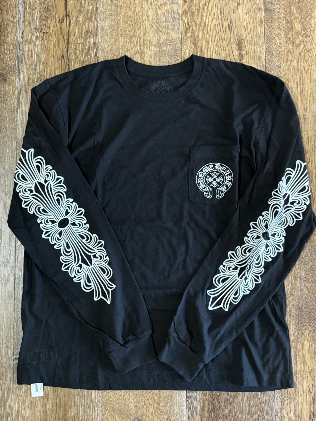 NEW Chrome hearts horseshoe miami black l/s t shirt
