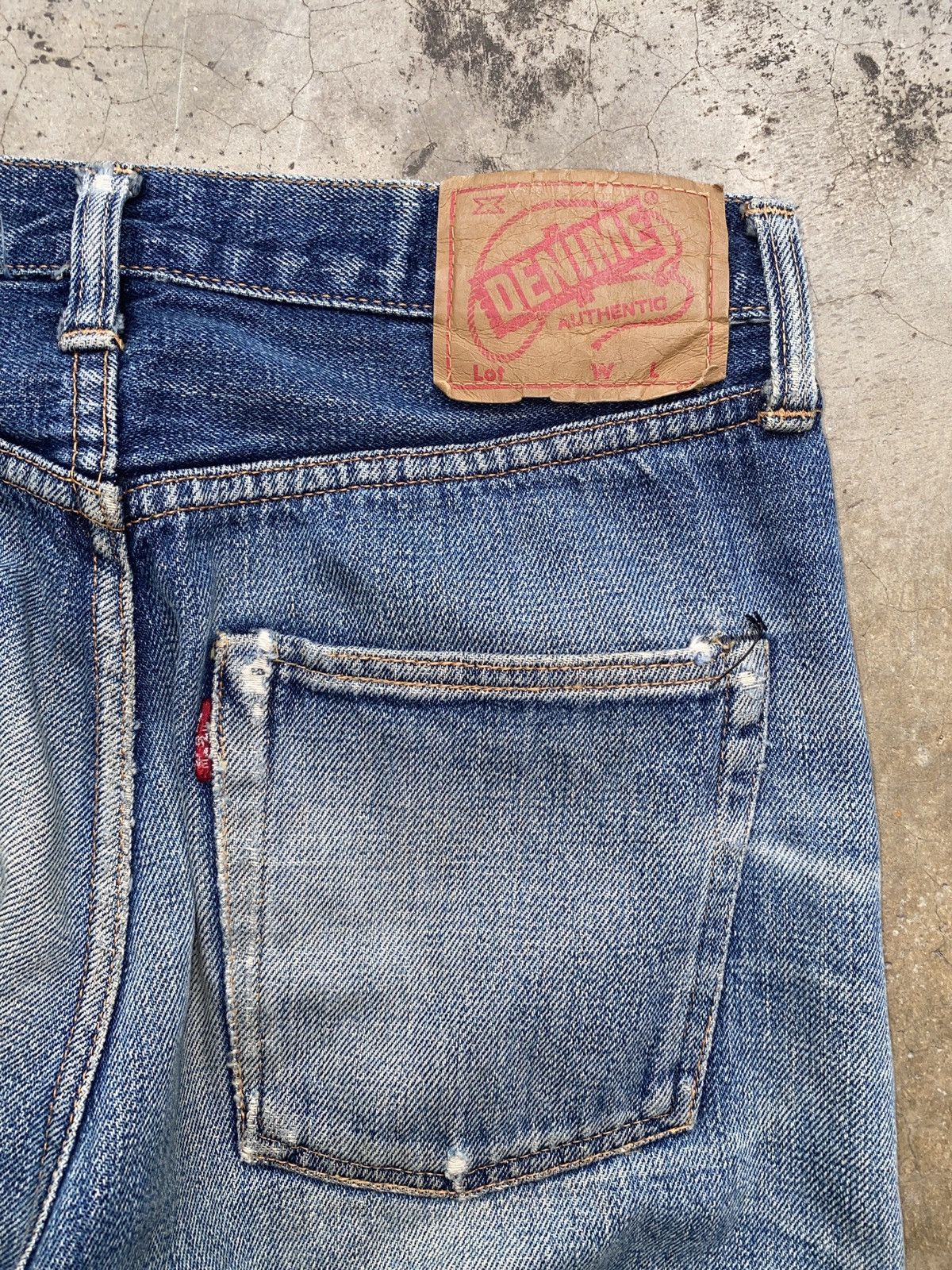 Denime × Japanese Brand × Vintage THRASHED vintage denime selvedge jeans Size US 28 / EU 44 - 6 Thumbnail