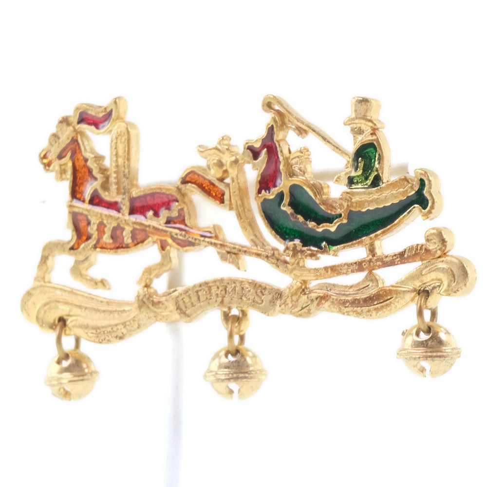 image of Hermes Brooch in Gold, Women's
